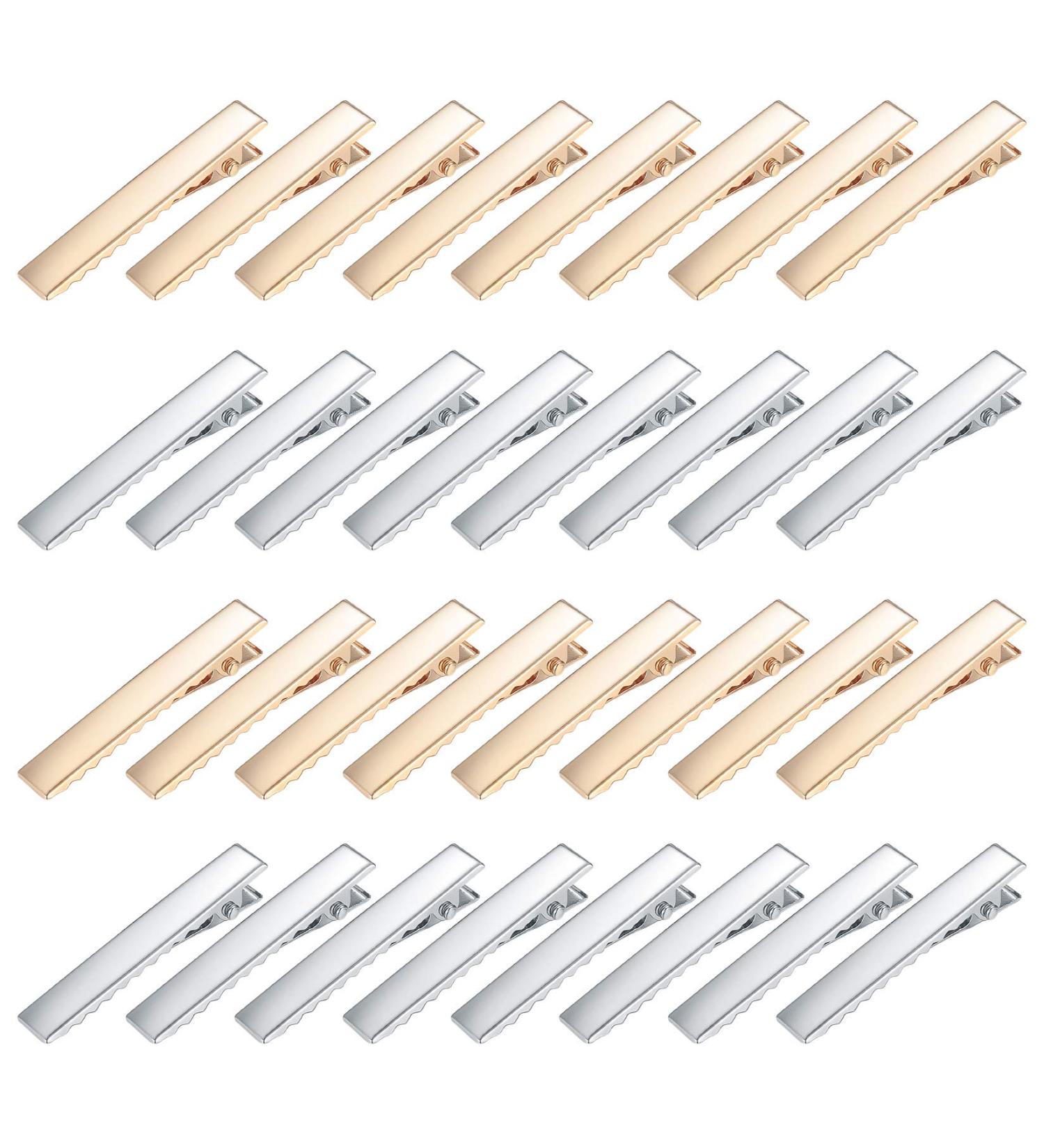 160 Pieces Metal Hair Clips Set Alligator Crocodile Clips for Hair Styling 45mm Curls Separation & Hairdresser Clamps Silver/Gold | Essential Hair Accessories for Women - Buy Online on SooperMarket.com