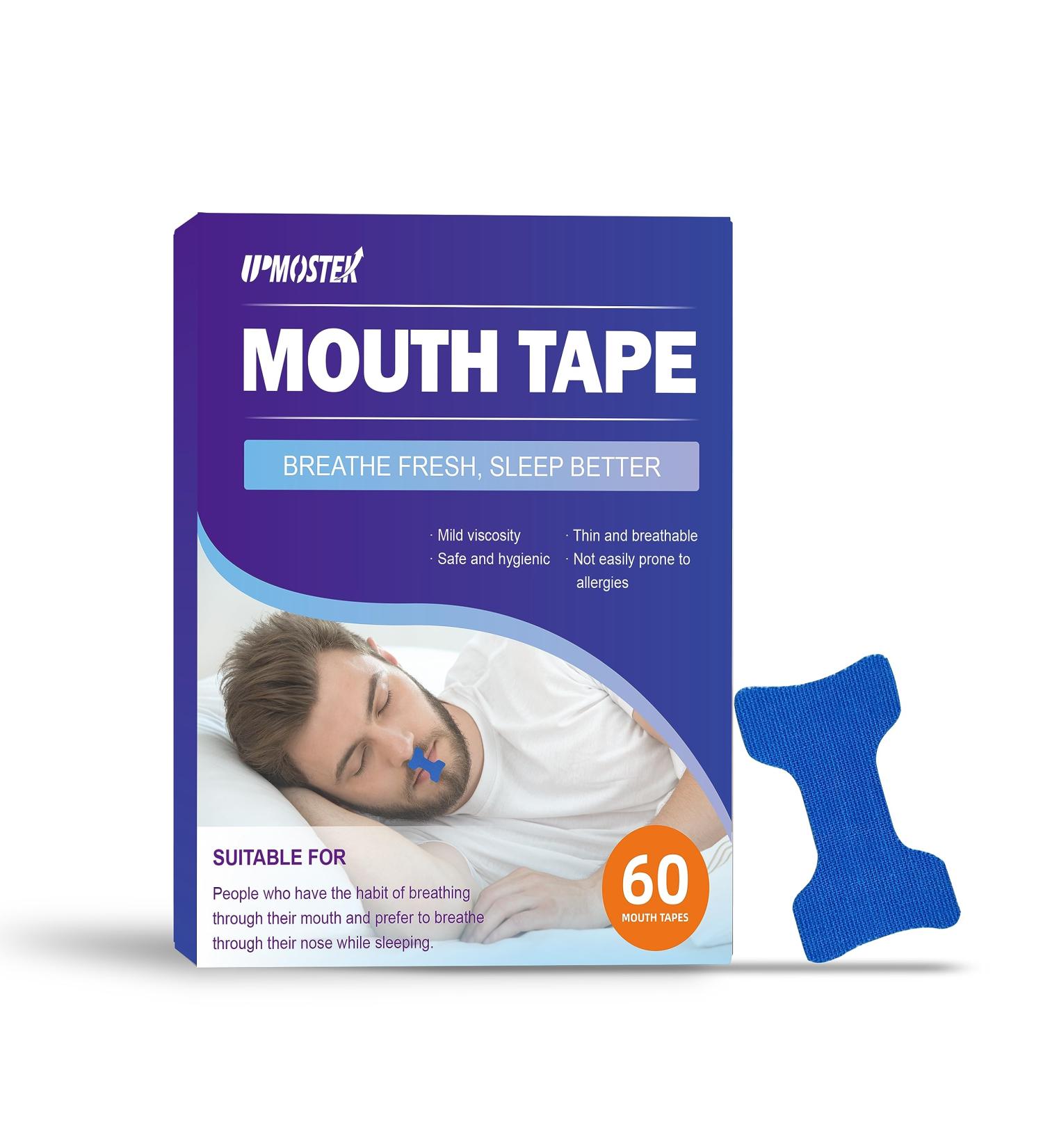 Mouth Tape for Sleeping - 60 Strips | Snoring Aid for Nasal Breathing | Anti-Snoring Myotape for Improved Sleep Quality - Blue - Buy Online on SooperMarket.com