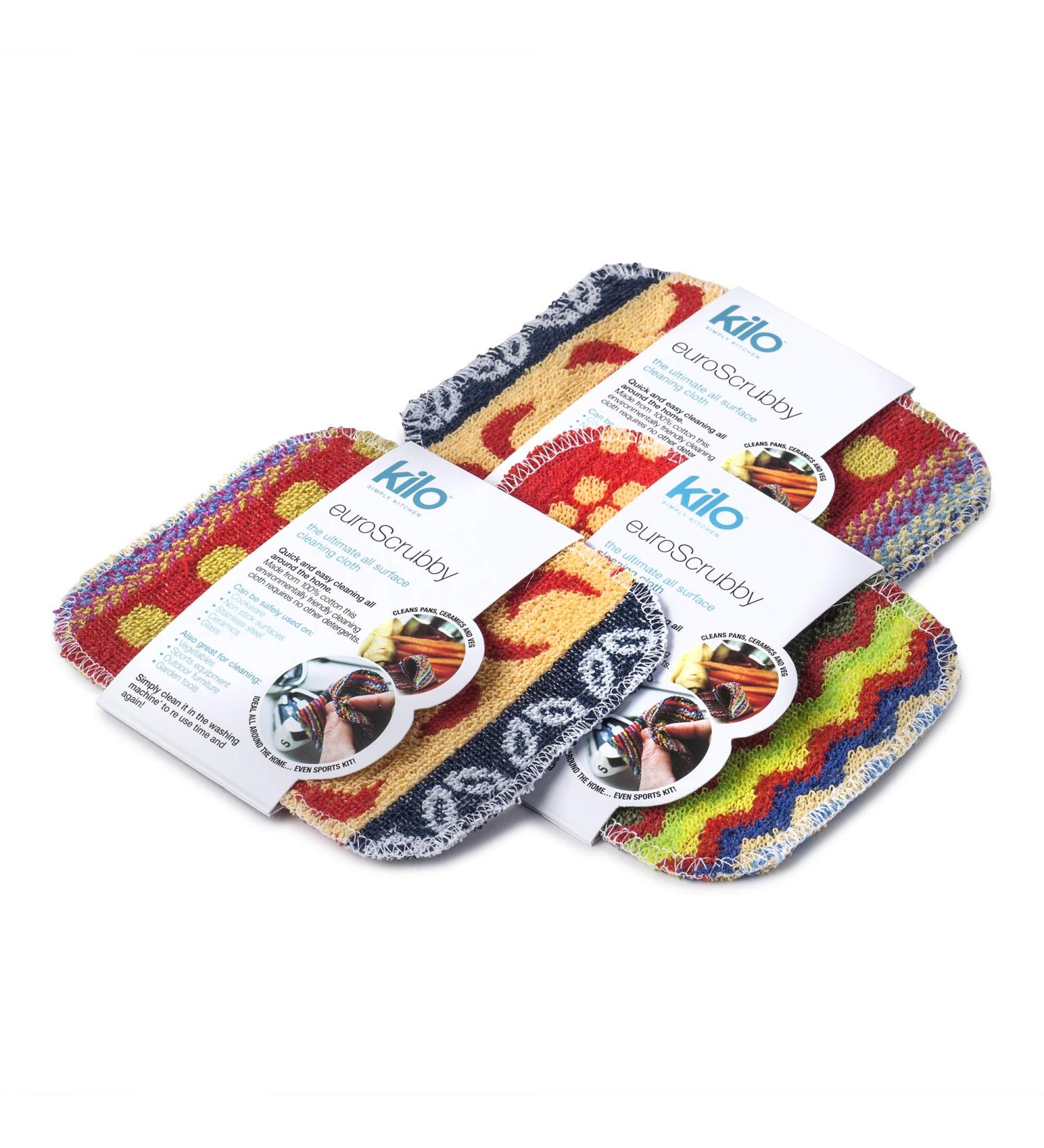 Kilo Non-Scratch Scourer Purpose Environmentally Friendly Scrubby Multi Colour Set of 3 One Size 17x13cm 17x13cm Set of 3 - Buy Online on SooperMarket.com