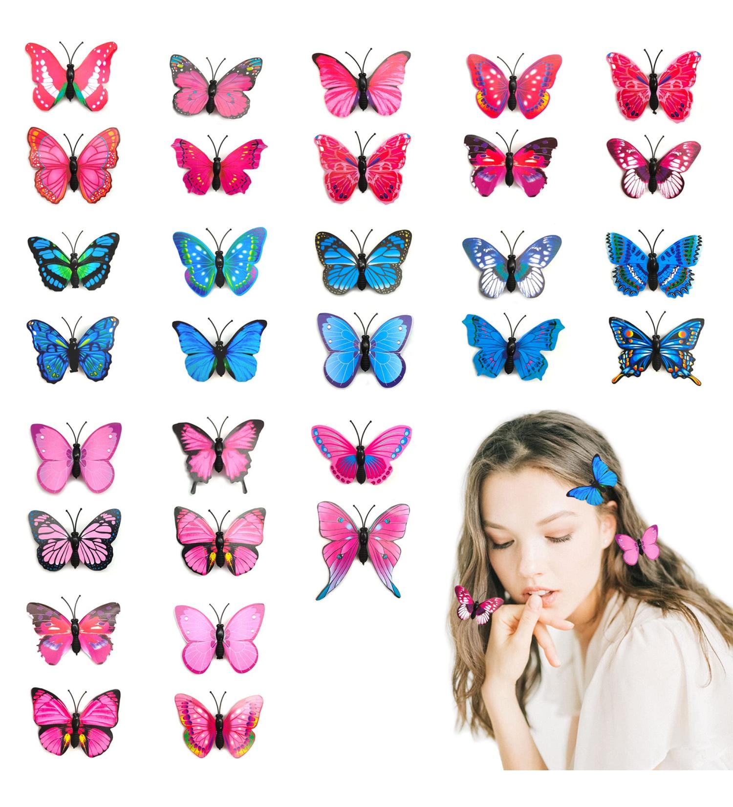 30 Pieces Butterfly Hair Clips 3D Butterfly Hair Clip Glitter Hair Clips Women Girls Cute Hair Pins Hair Clip Colourful Hair Clips Hair Pins Kids Hair Clips Accessory Set - Buy Online on SooperMarket.com