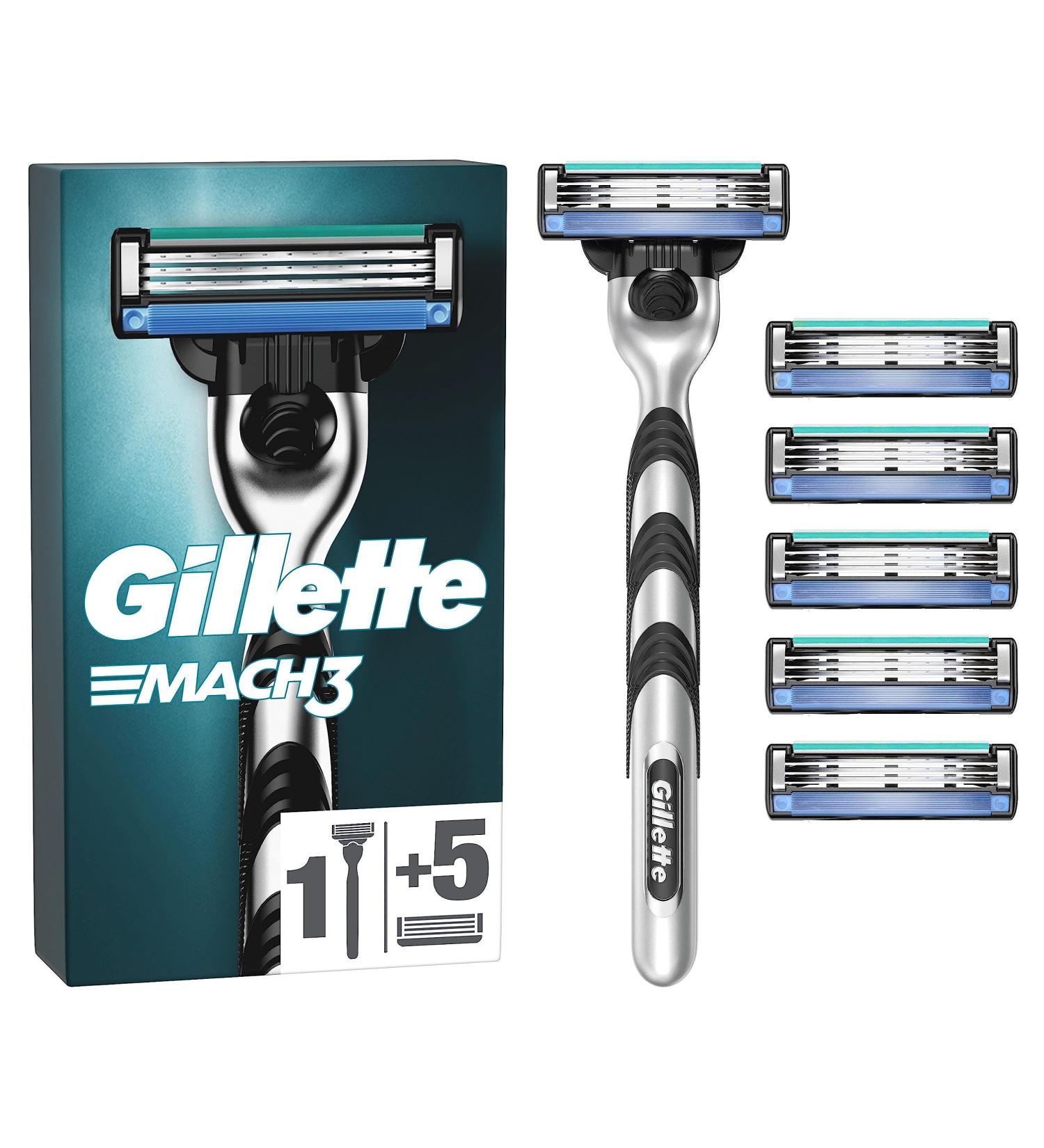 Buy Gillette Mach3 Wet Razor for Men | Includes 6 Blades | Perfect Gift for Any Occasion - Buy Online on SooperMarket.com
