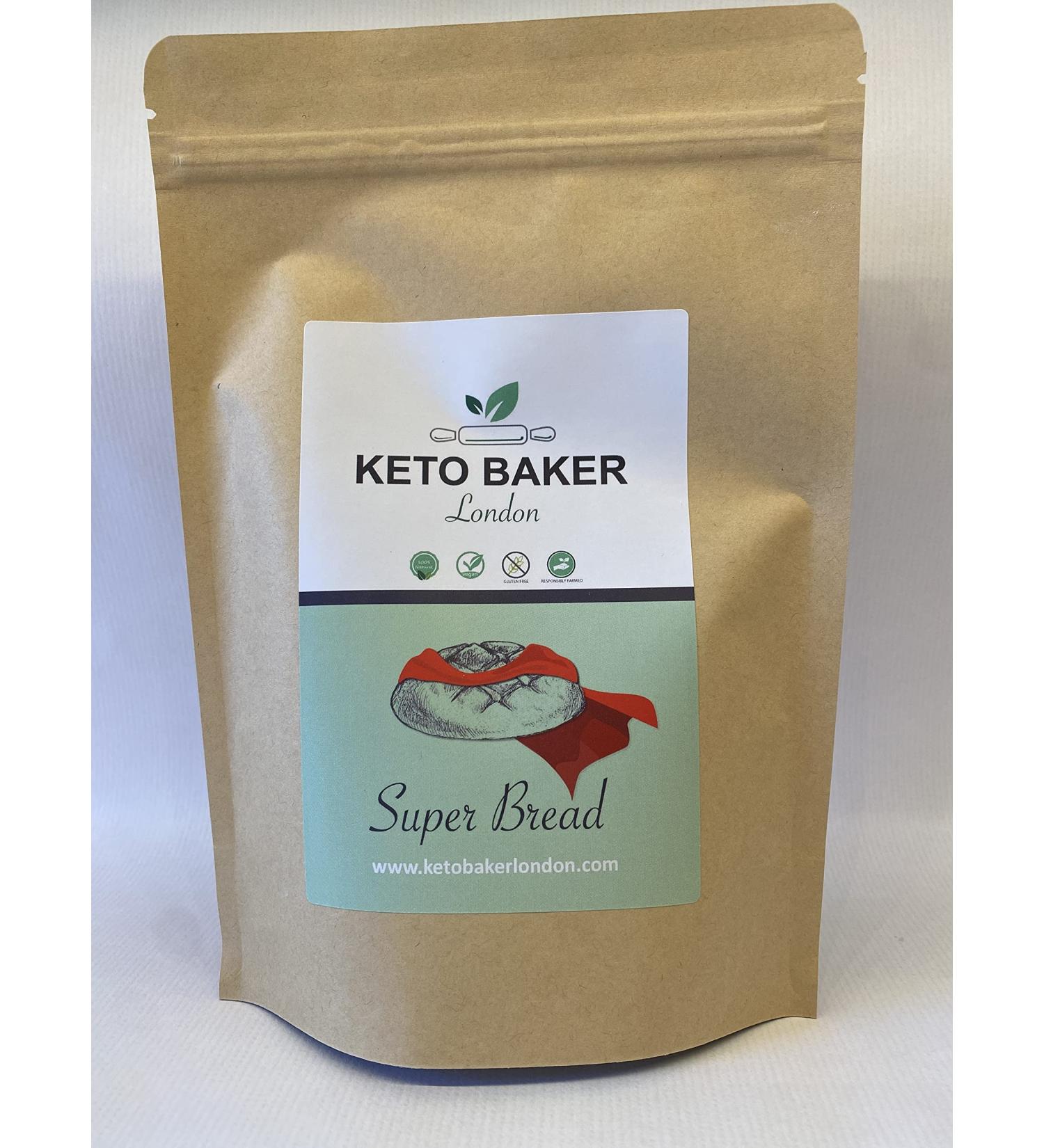 Keto Baker London Bread and Cake Mix - Super Chia Bread Vegan Gluten-Free Low-Carb - Buy Online on SooperMarket.com