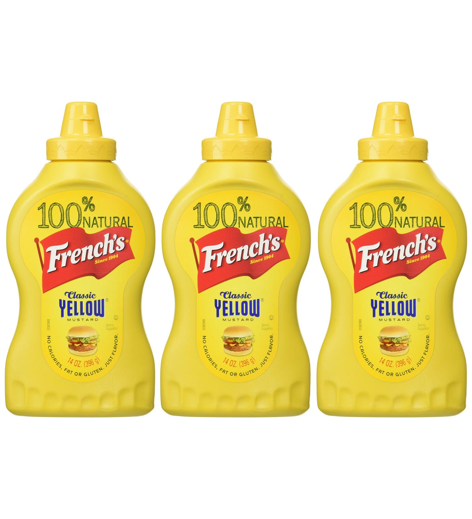 French's Squeeze Bottle Classic Yellow Mustard 14 Oz (Pack of 3) - 42 Ounce total - Buy Online on SooperMarket.com
