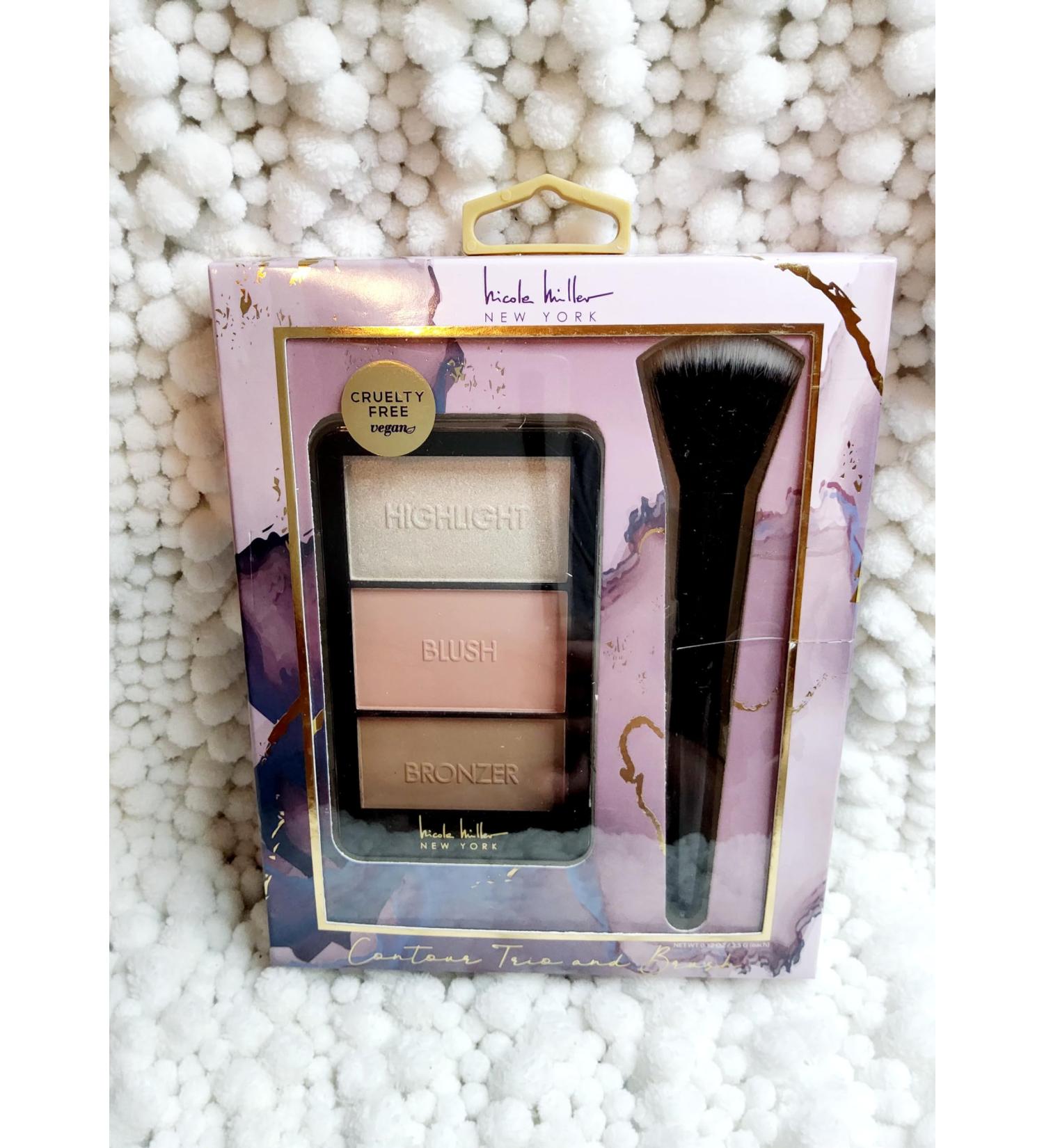 Nicole Miller Contour Trio Compact and Brush .12oz Bronze