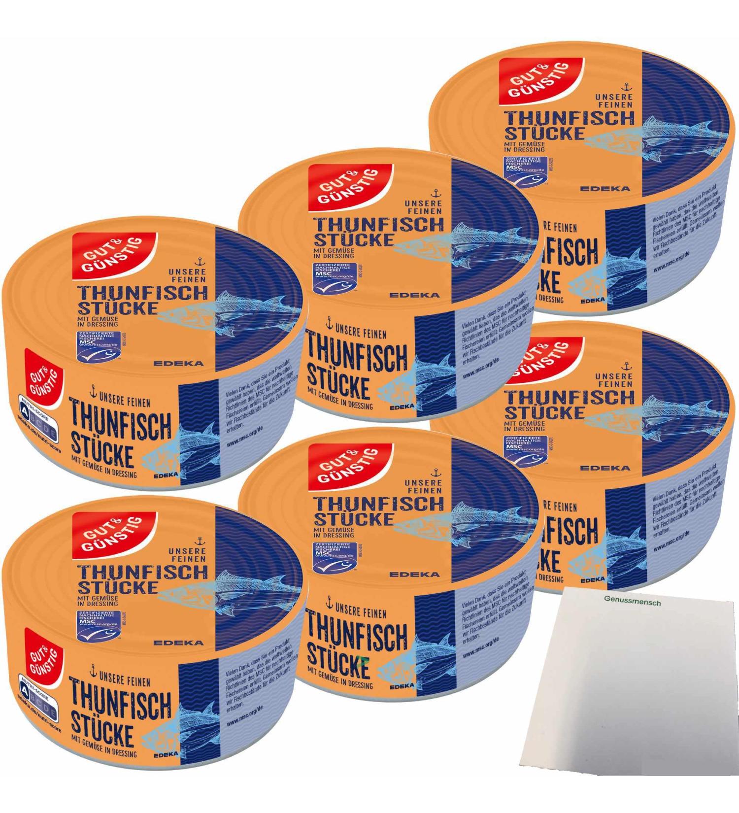 Buy Good & Cheap Tuna Pieces with Vegetables in Dressing - 6-Pack (6x185g Cans) | International Shipping - Buy Online on SooperMarket.com