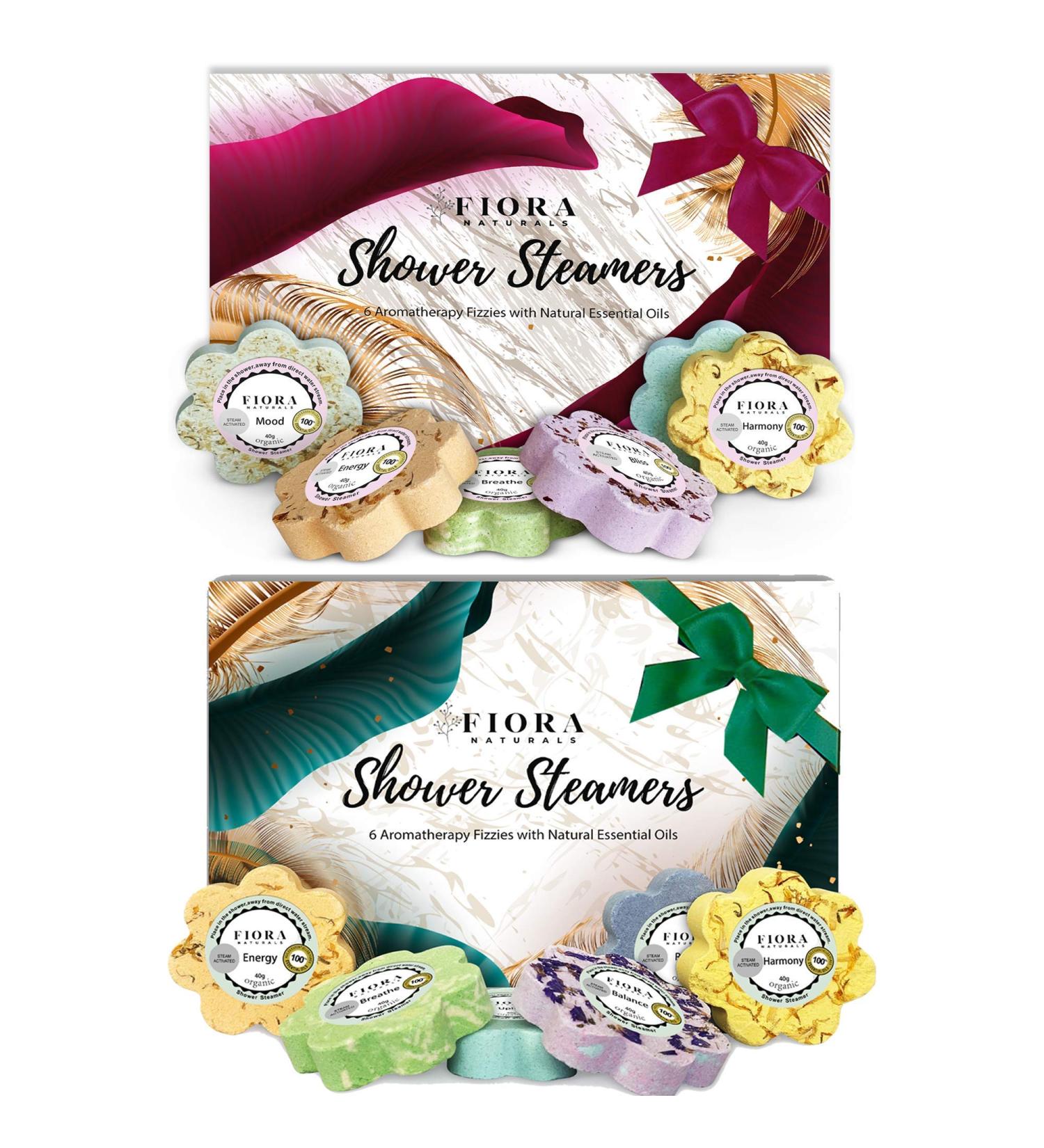 Fiora Naturals Shower Bombs: 12 Aromatherapy Vapor Tablets for Women | Stress Relief Essential Oil Shower Steamers | Spa Bath Bomb Gift - Buy Online on SooperMarket.com