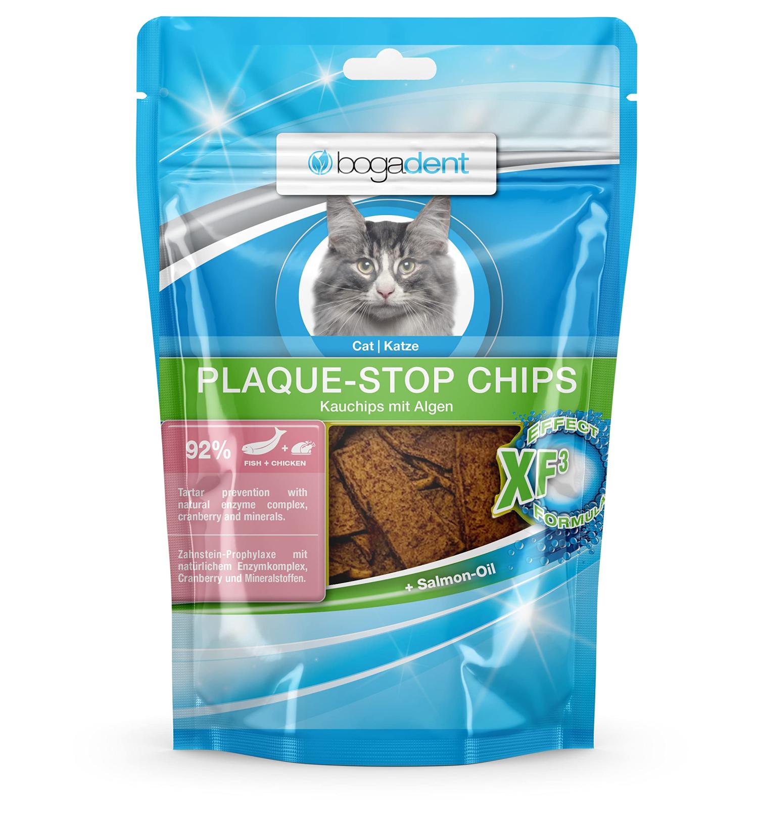 Buy Bogadent Plaque-Stop Chips for Cats - 50g | Dental Care for Fish Cats - International Shipping Available - Buy Online on SooperMarket.com