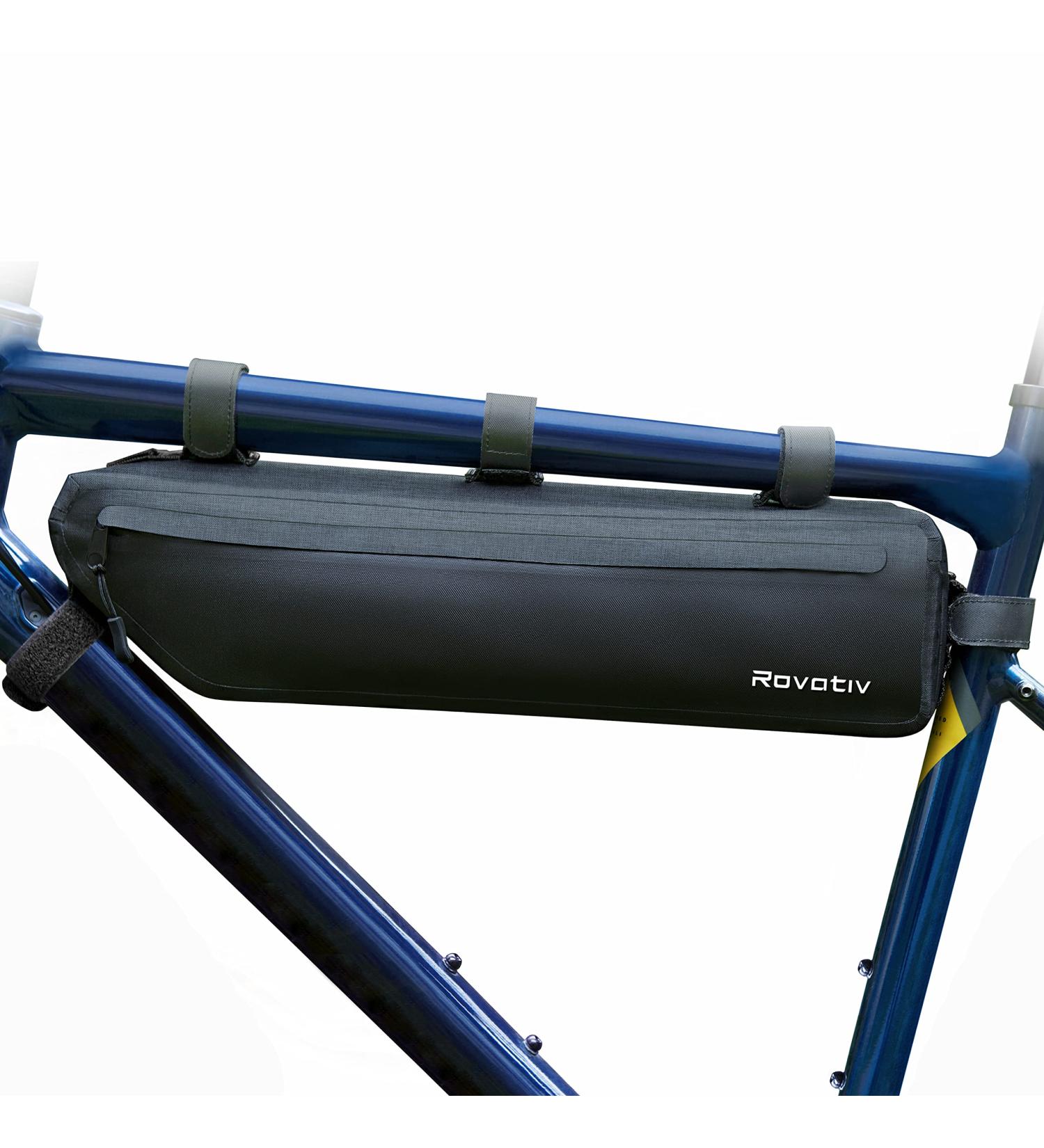 Rovativ Bikepacking Frame Bag 3L - 100% Waterproof Large Frame Bag for Gravel Road & MTB - 42cm Long - Buy Online on SooperMarket.com