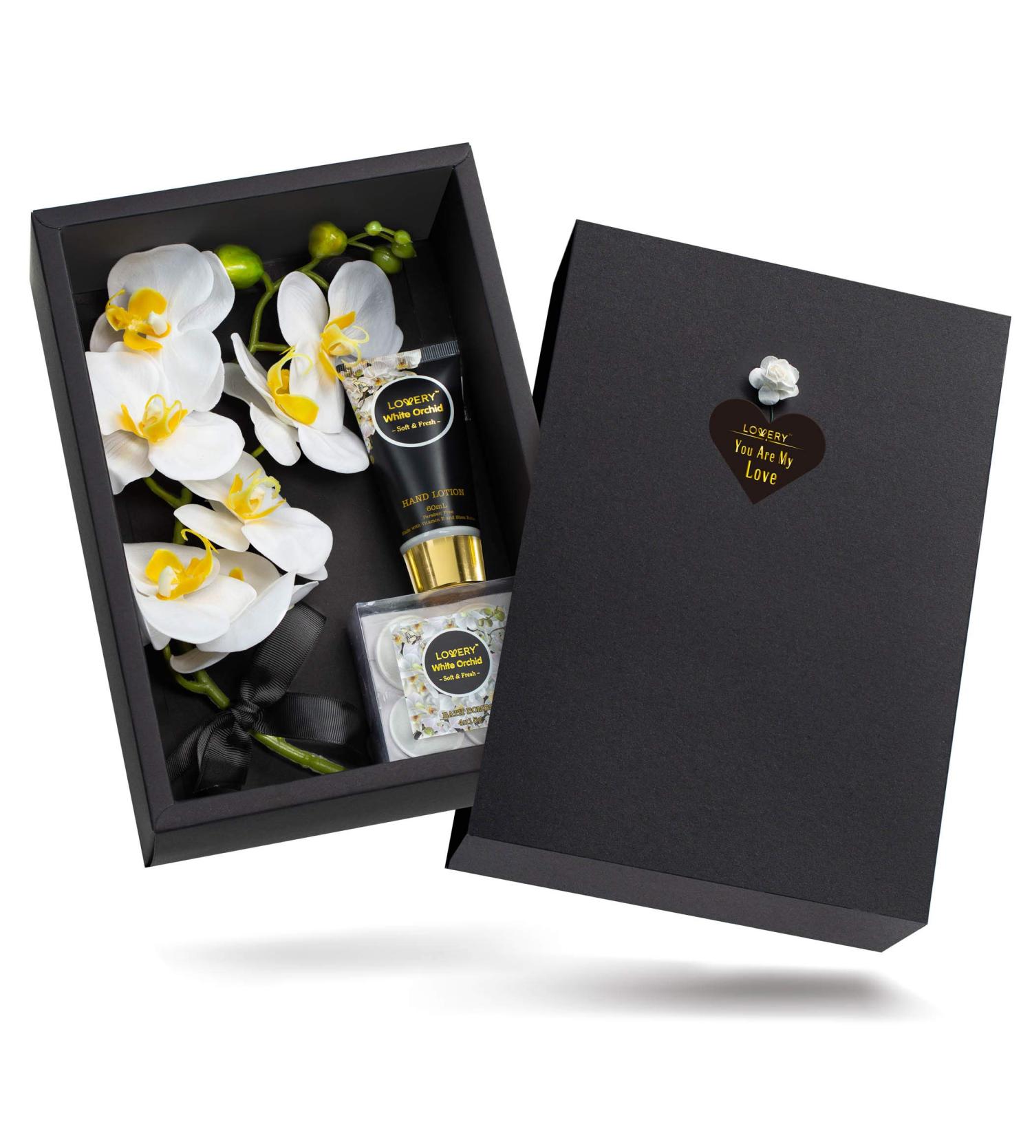 Luxury Home Spa Gift Baskets for Women & Men | Birthday Gifts - Orchid Soaps Essential Oils & Bath Bombs - Buy Online on SooperMarket.com