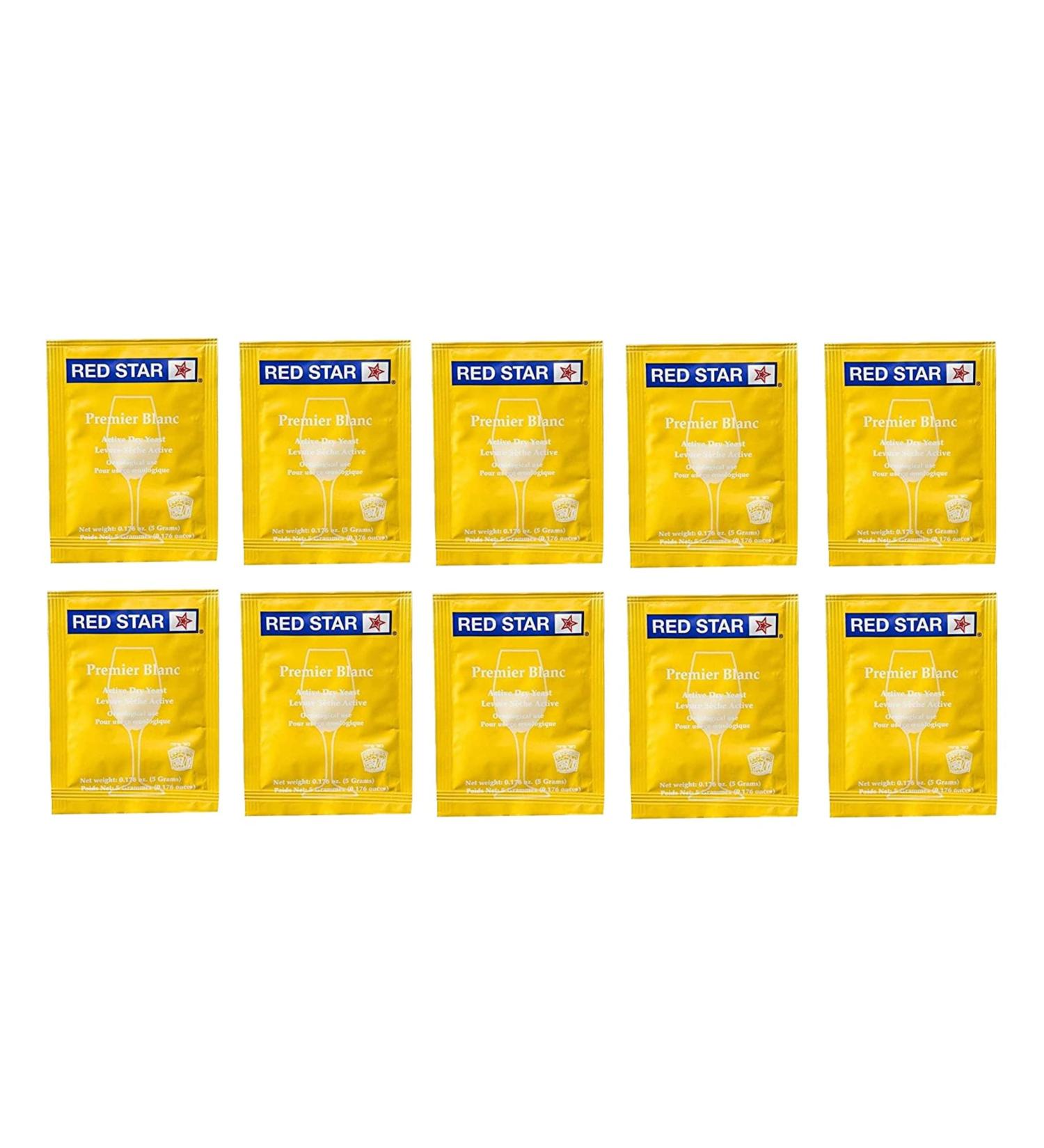 Red Star Premier Blanc Champagne Yeast 10-Pack - Buy Online on SooperMarket.com