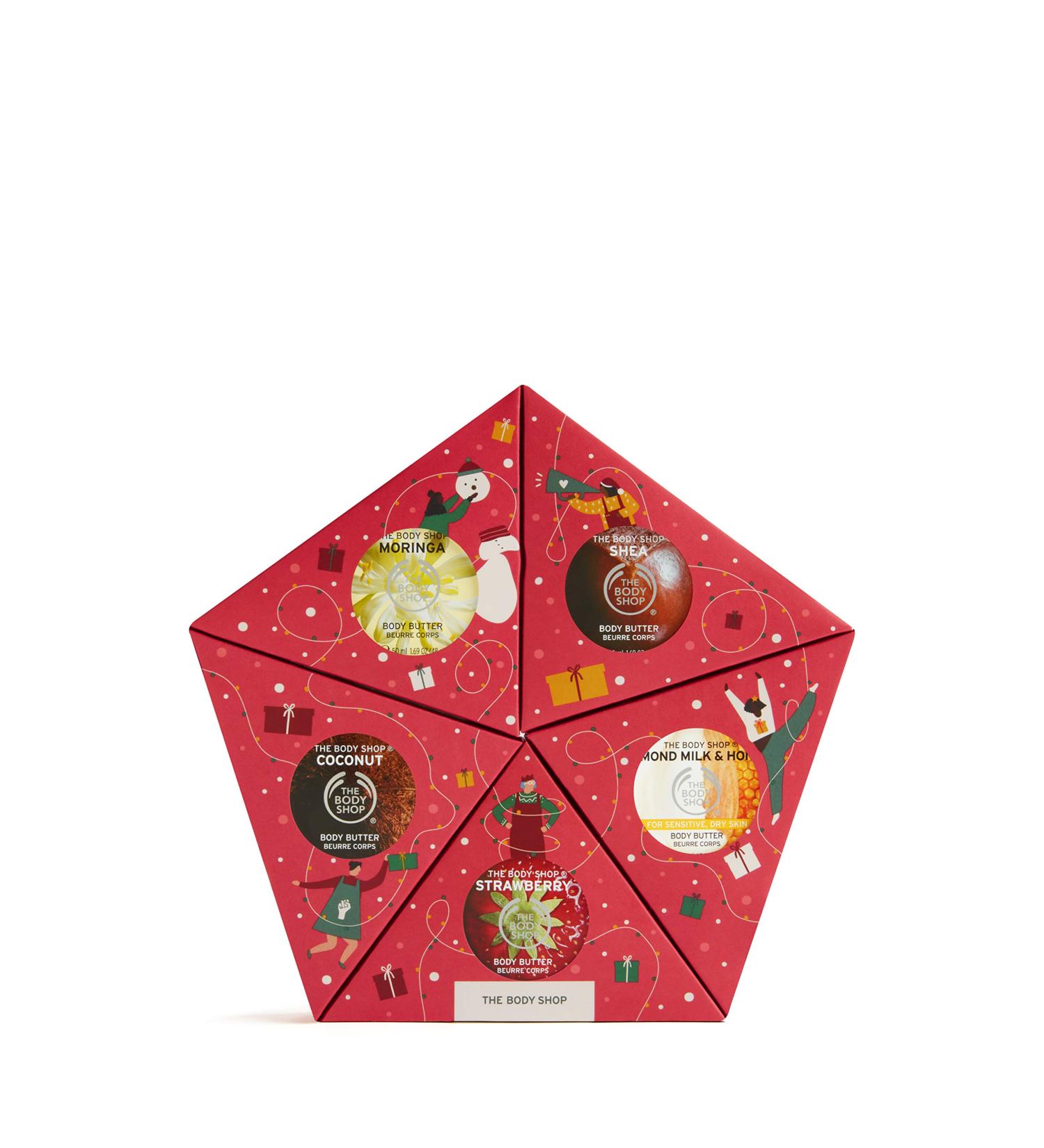 The Body Shop Slather and Nourish Body Butter- 5pc Gift Star With Fruity Floral and Nutty Body Moisturisers' - Buy Online on SooperMarket.com