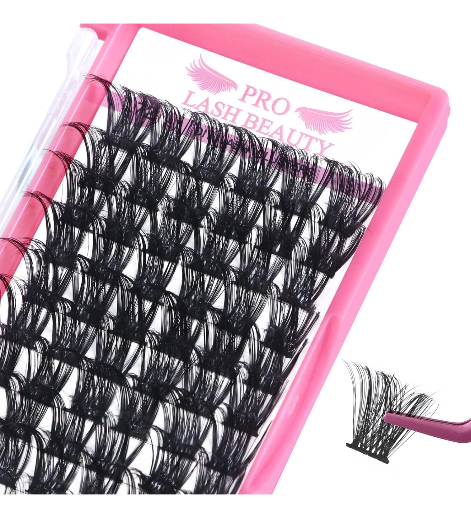 Cluster Lashes 72 Pcs Individual Lashes Lash Clusters DIY Eyelash Extension Super Thin Band Reusable Soft & Comfortable (Into You-01-D-10mm)