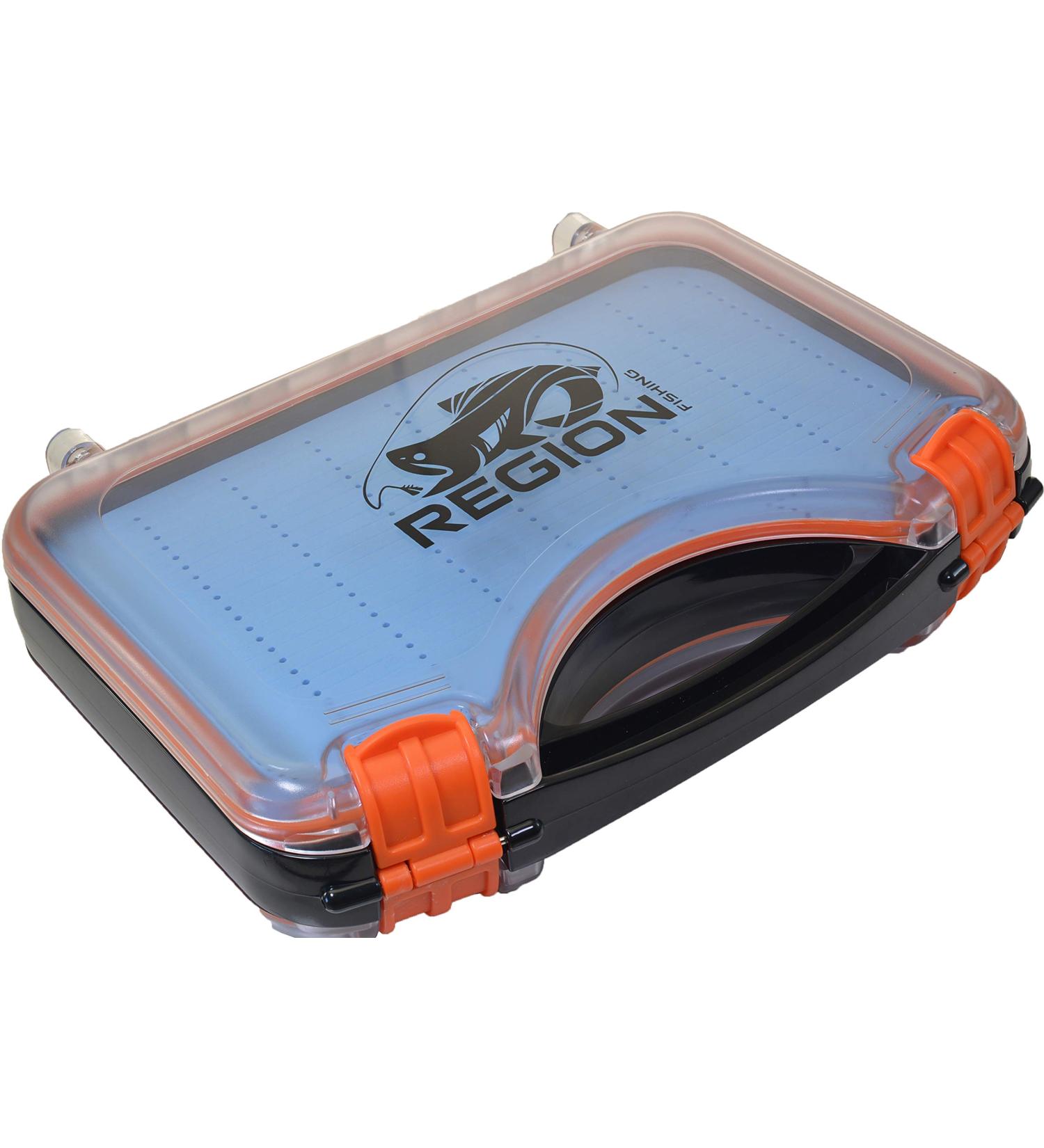 Region Fishing Extra Large Double Sided Waterproof Boat Fly Box with Handle - 424 Slots - Ideal for Streamers and Nymphs - Buy Online on SooperMarket.com