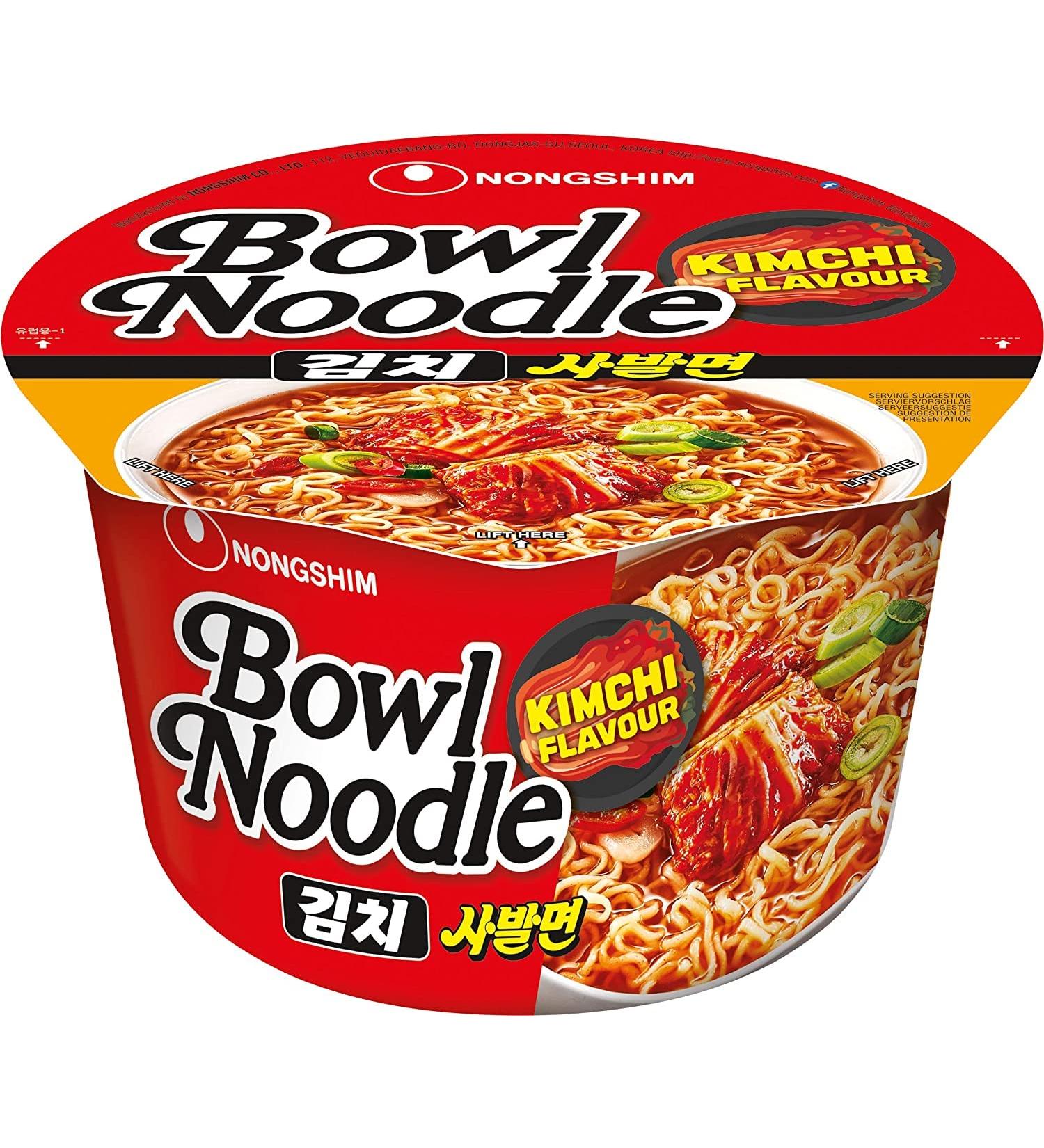 Nongshim Instant Noodles Kimchi Bowl Noodle Soup 100G x 12 Bowls - Buy Online on SooperMarket.com