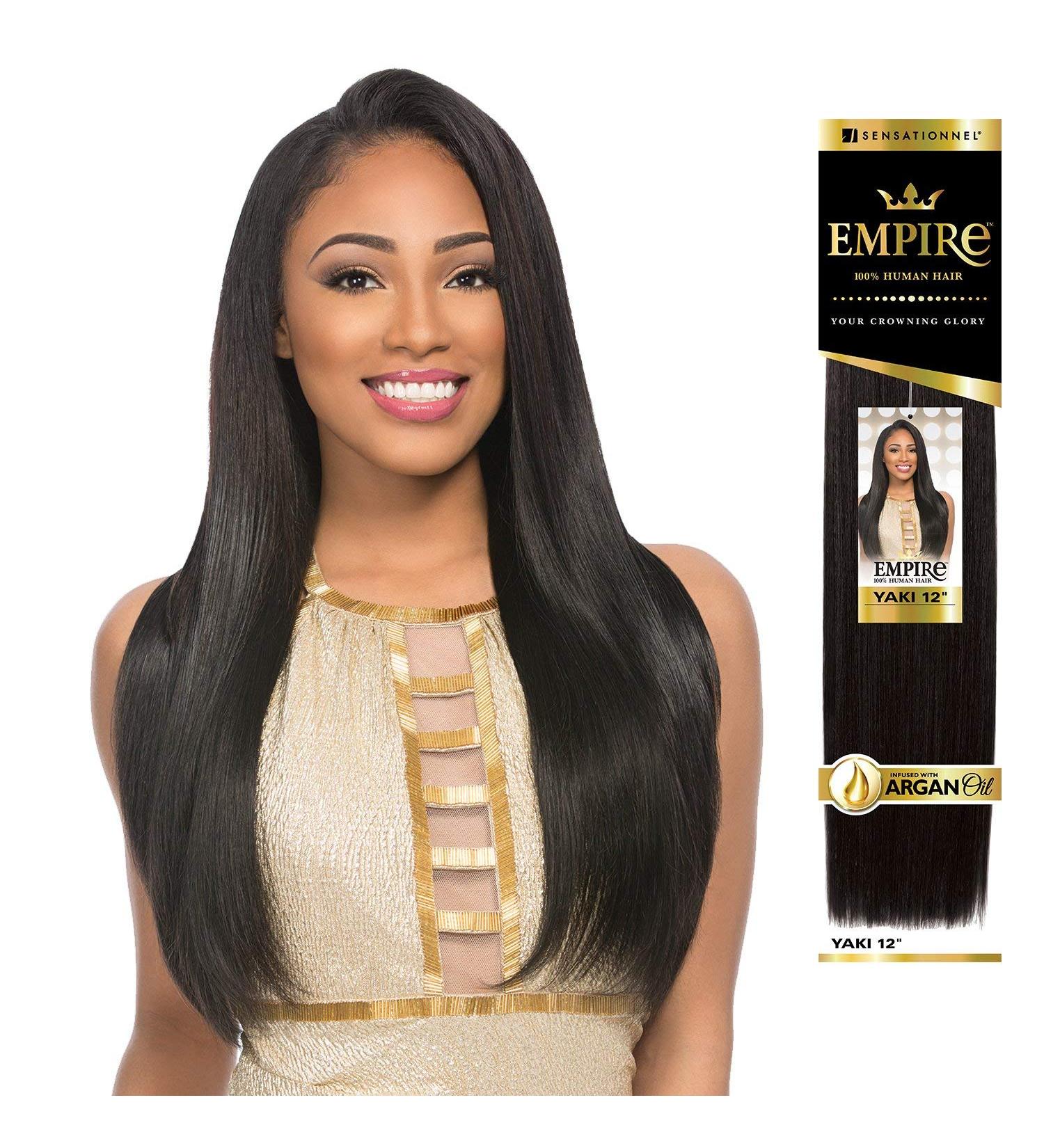 Sensationnel Empire Yaki Weave Hair 10 Inch 1B - Virgin Human Hair Extensions for Sew-In Styles - Straight Yaki Texture - 1 Pack - Buy Online on SooperMarket.com