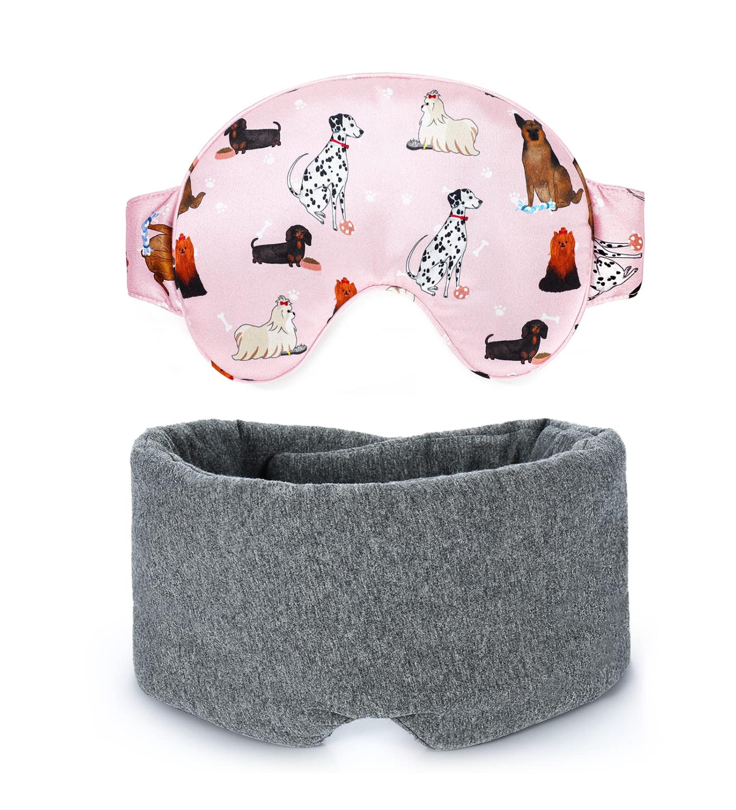 FRESHME Luxury Silk Cotton Sleep Mask - Comfortable Blackout Eye Mask for Men and Women - Adjustable, Soft, and Zero Pressure for Travel, Nap, Yoga - Black - Buy Online on SooperMarket.com