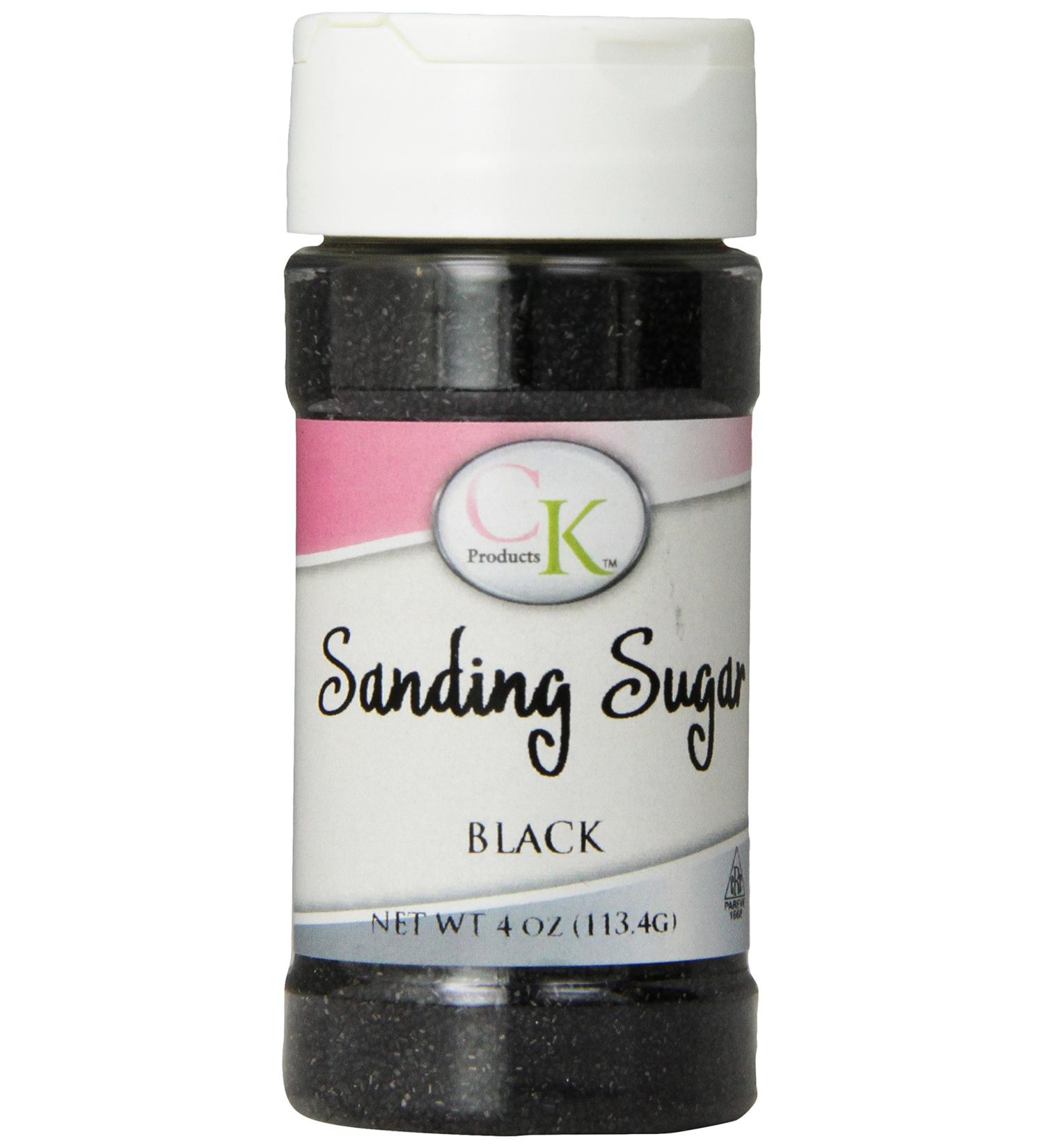 CK Products 4oz Black Sanding Sugar - Pack of 1 | Premium Quality Sanding Sugar for Baking - Buy Online on SooperMarket.com