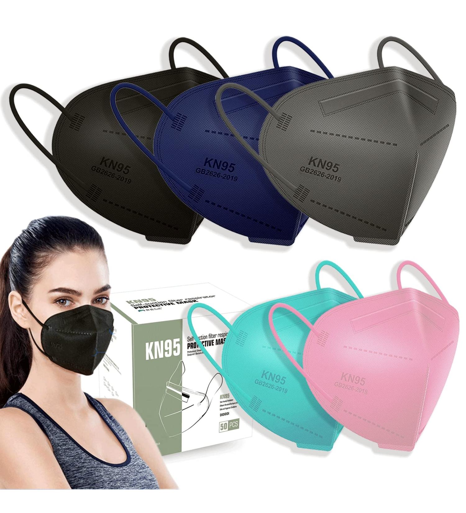 Kn95 Face Masks 50 Pcs - Cup Dust Safety Masks for Outdoor Protection - Buy Online on SooperMarket.com