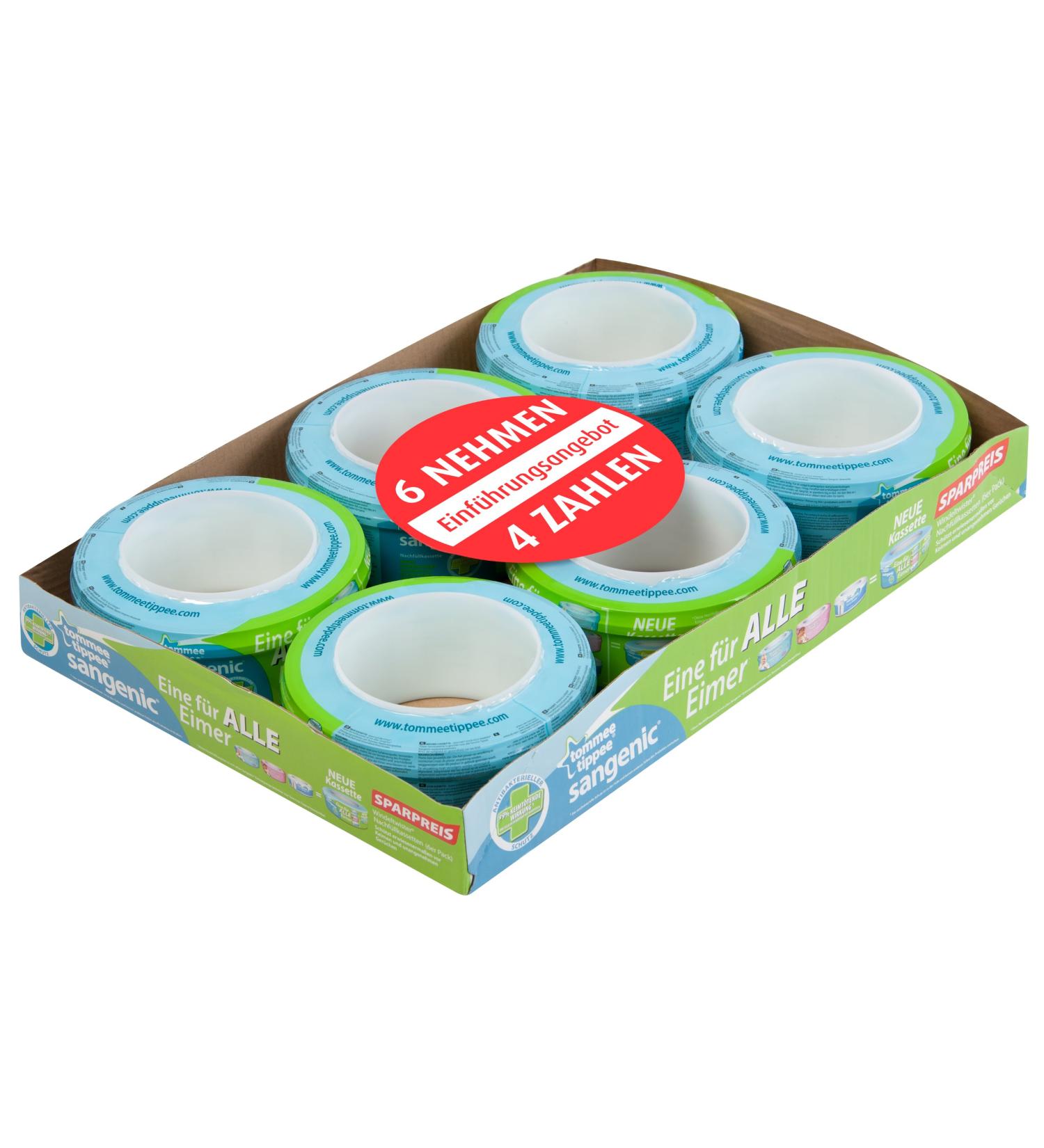 Sangenic 25055 0030 6-Pack Refill Cassette for Diaper Twister | International Shipping Available - Buy Online on SooperMarket.com