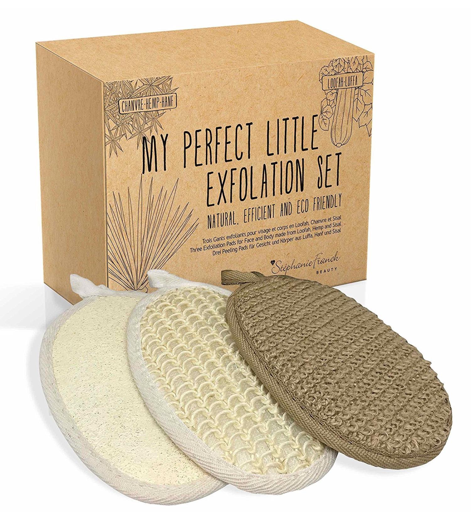 Stephanie Franck Beauty Bath Set - Exfoliating Loofah Sisal & Hemp Gloves for Glowing Skin | International Shipping Available - Buy Online on SooperMarket.com