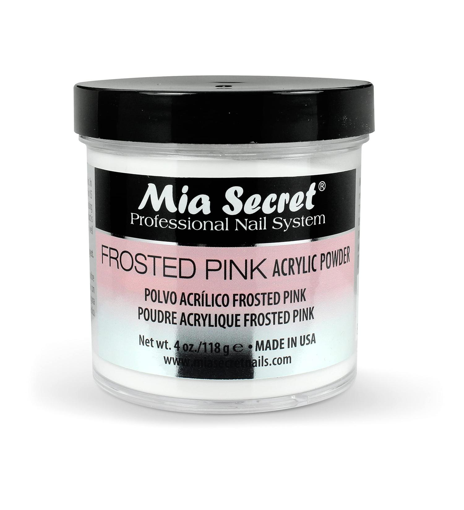 Mia Secret Frosted Pink Acrylic Powder (PL0-FP) - 4oz | Professional Grade - Buy Online on SooperMarket.com