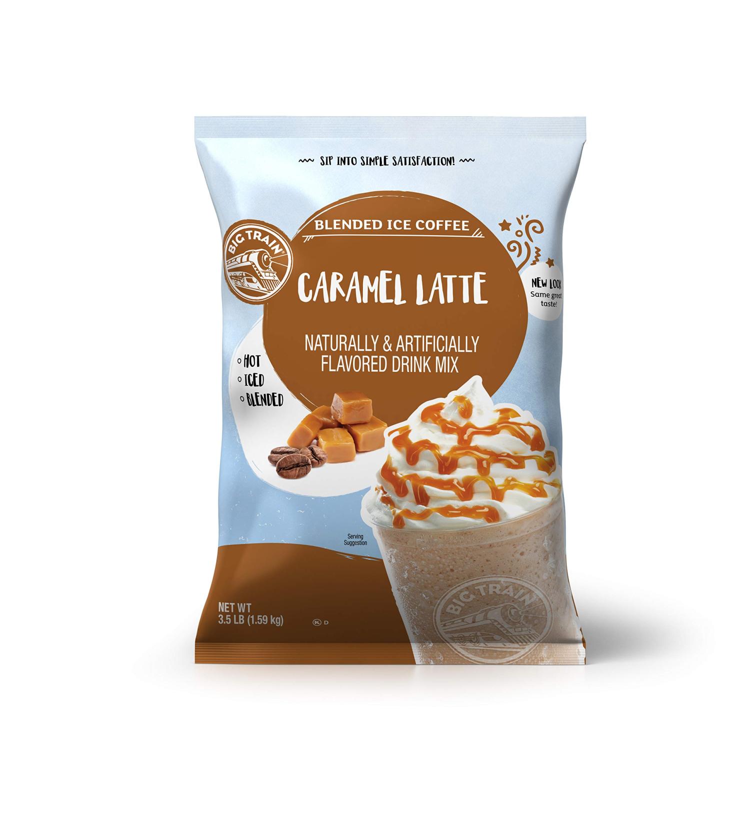 Big Train Caramel Latte Blended Ice Coffee Beverage Mix, 3.5 lb (Pack of 1) - Buy Online on SooperMarket.com