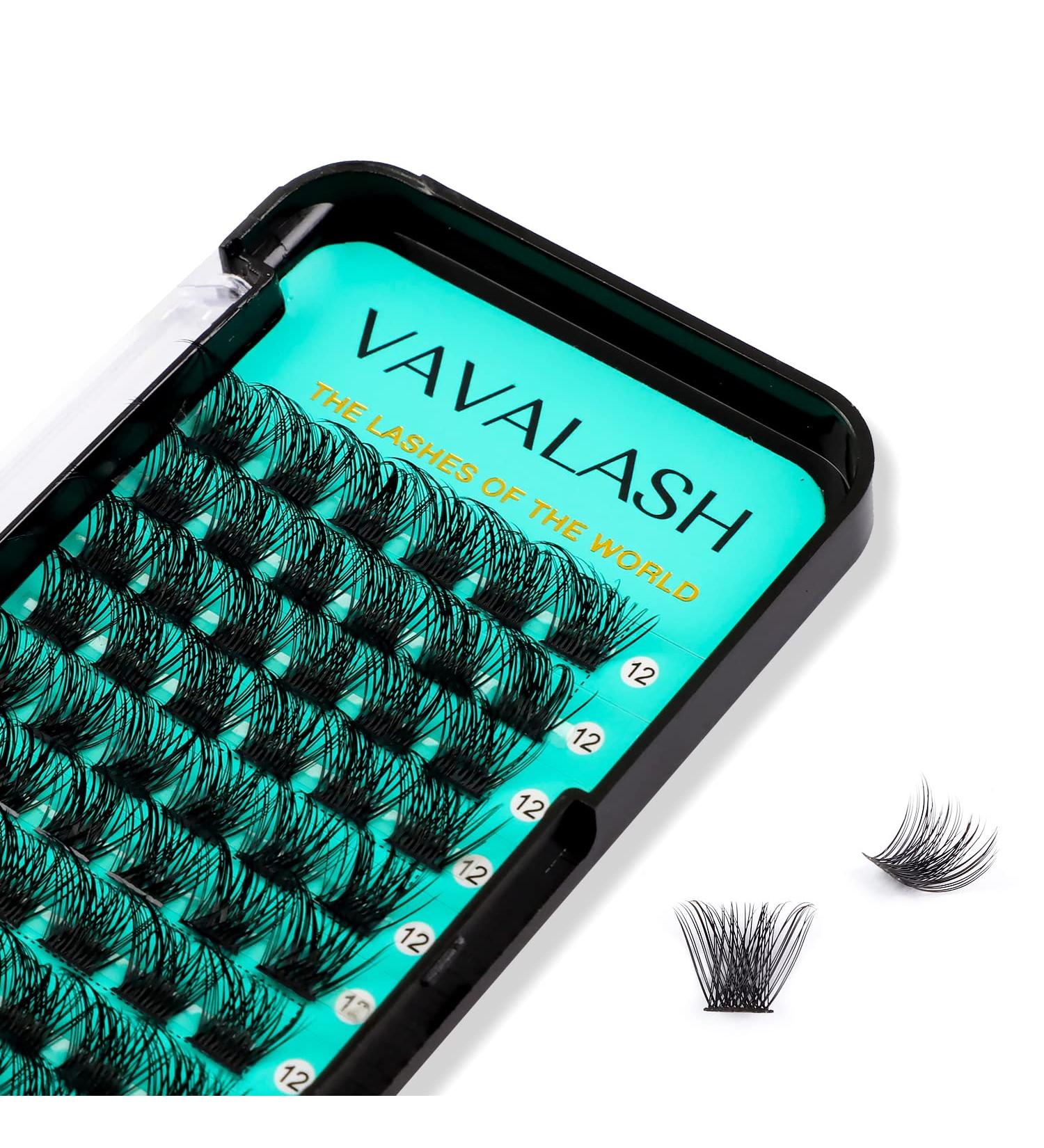 VAVALASH DIY Eyelash Extension Cluster Lashes 72 PCS - V01-D Curl 8-16mm Mix - Soft Faux Mink Silk Clusters for Easy & Light Full Lash Extension at Home - Buy Online on SooperMarket.com