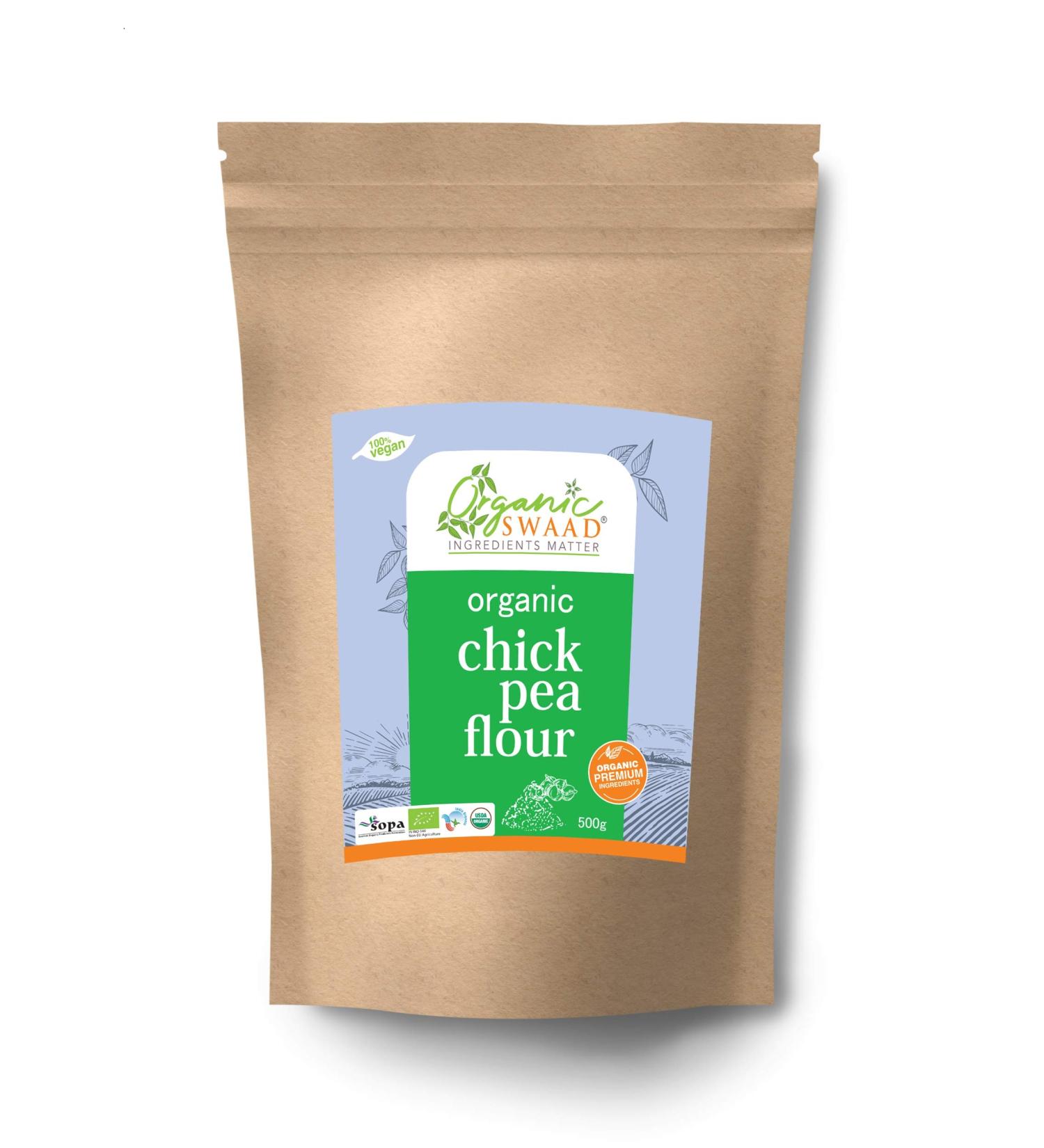 Organic Chickpea Flour (Besan / Gram Flour) 500g by Organic Swaad