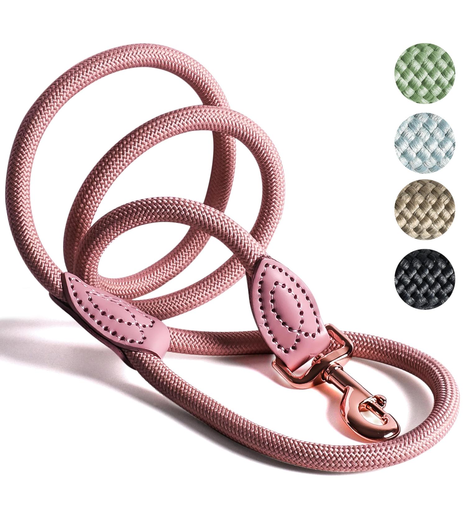 Shop 1.2m No Tangle Dog Training Leash for Medium to Large Dogs Robust Braided Design & Hand Loop Mauve Color - Buy Online on SooperMarket.com