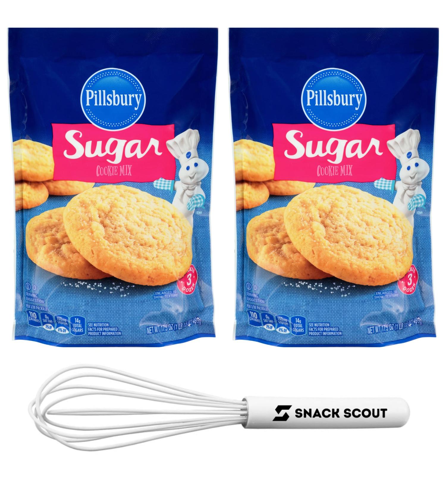 Pillsbury Baking Pillsbury 17.5 Oz Sugar Cookie Mix (Pack of 2) Bundle With Snack Scout Whisk - Buy Online on SooperMarket.com
