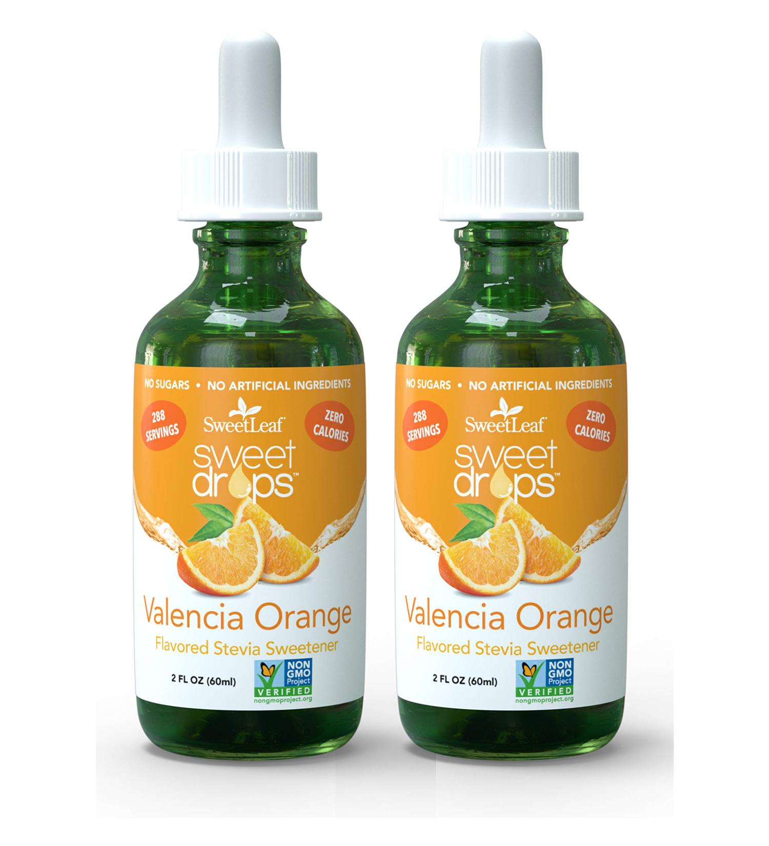 SweetLeaf Liquid Stevia Valencia Orange 2 fl oz (Pack of 2) - Set of 2 Bottles - Buy Online on SooperMarket.com
