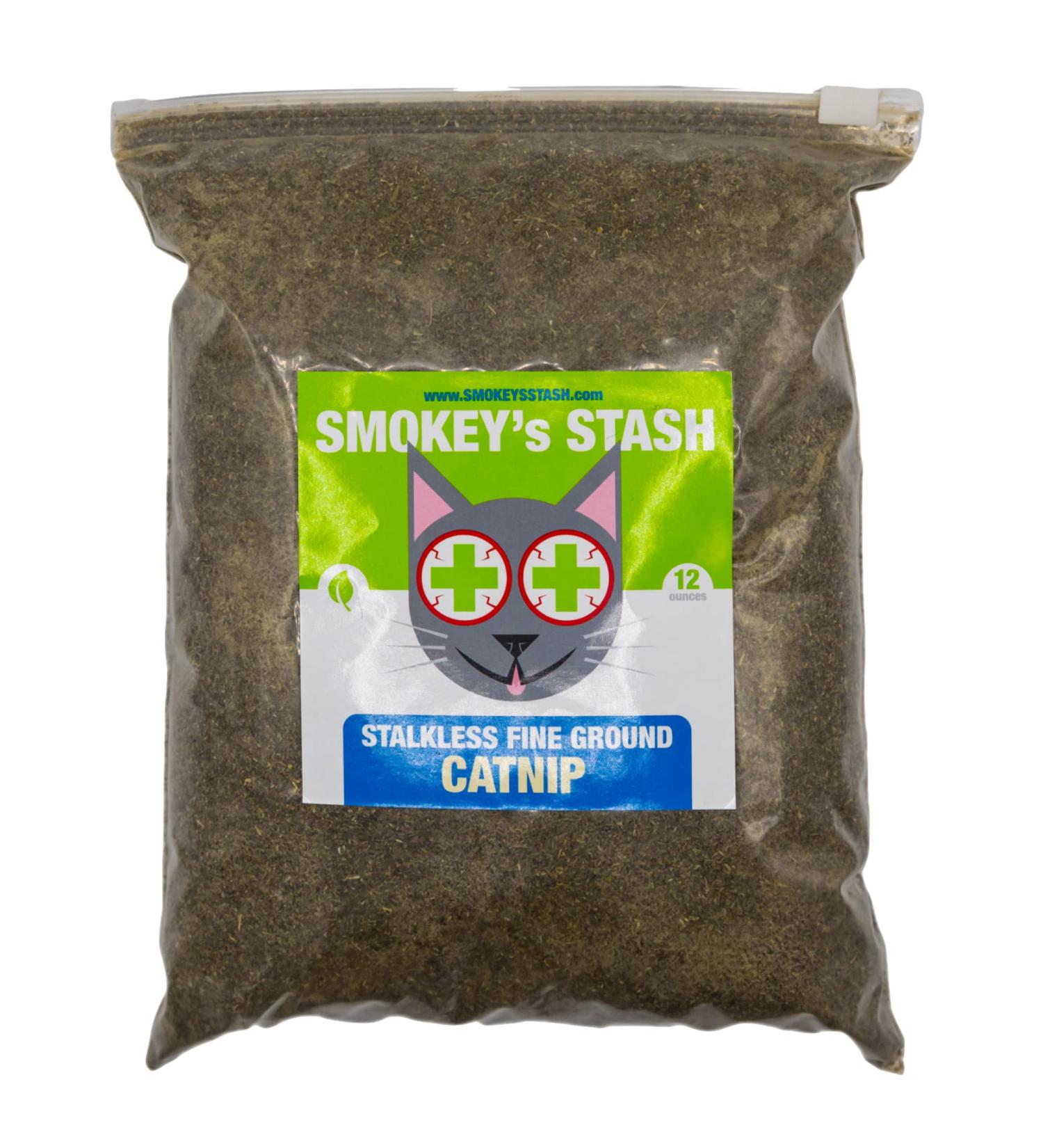 Smokey's Stash Catnip 12 Ounce Bag - Premium Ground Catnip for Cats - Buy Online on SooperMarket.com