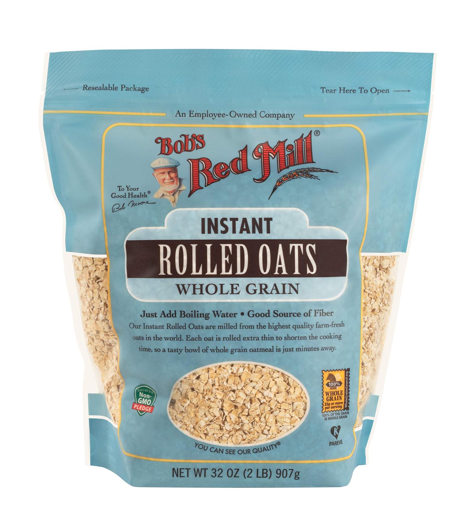 Bob's Red Mill Instant Rolled Oats - 32 Oz Resealable Pack for Quick Breakfast - Buy Online on SooperMarket.com
