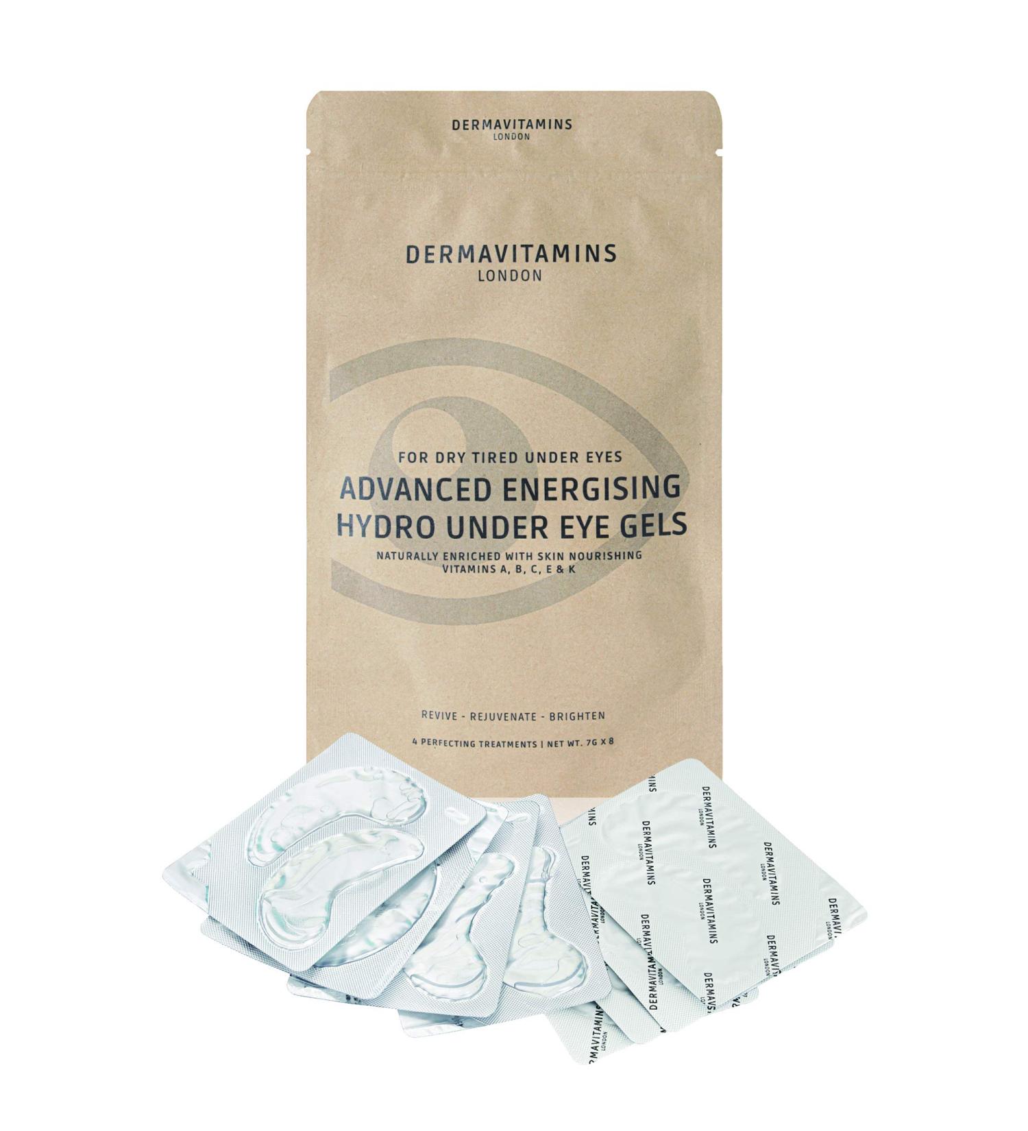 Dermavitamins Advanced Energising Hydro Under Eye Gel Patches - 8 Pair Pack for Dry, Tired Under Eyes - Buy Online on SooperMarket.com