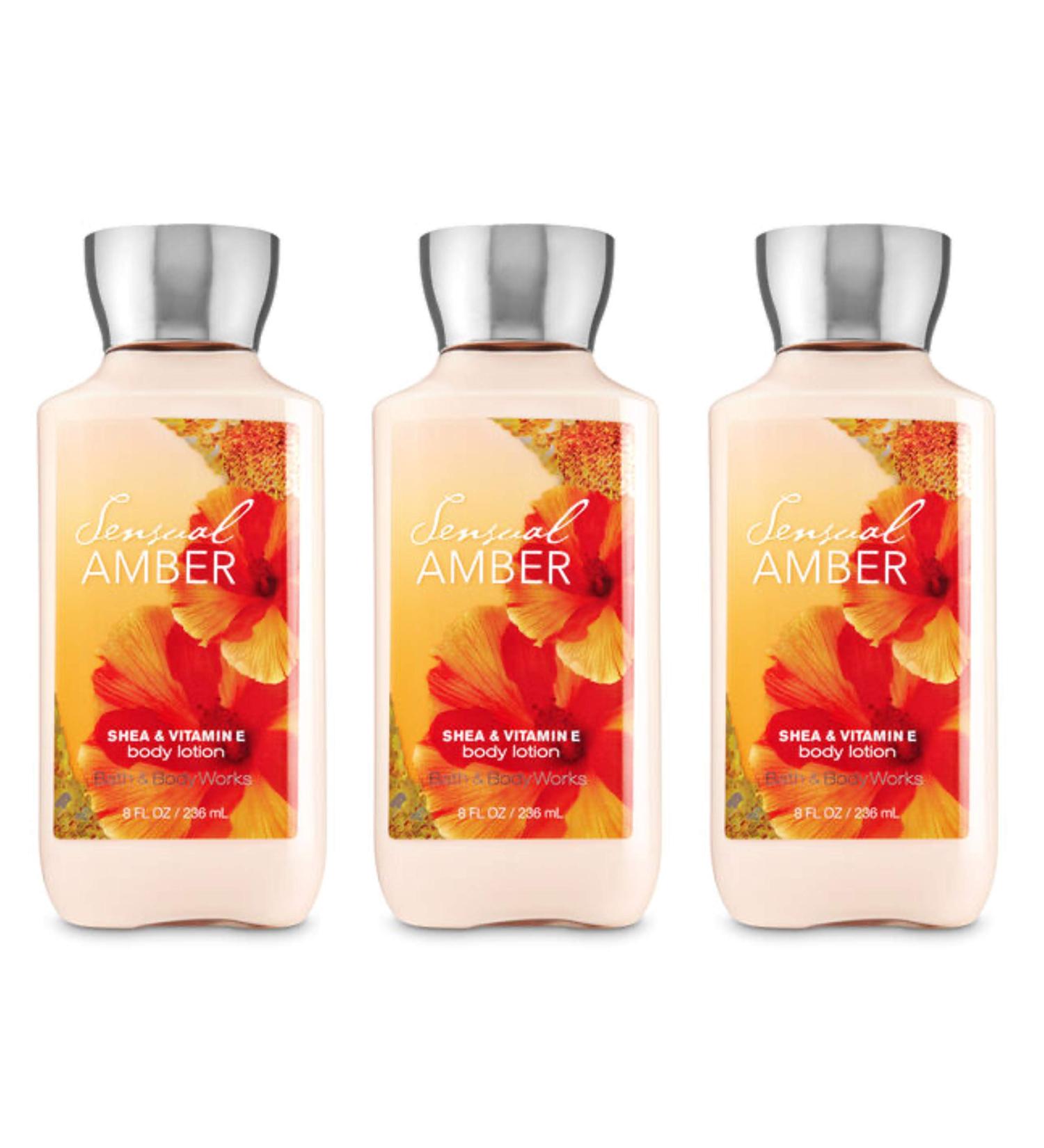 Bath & Body Works Sensual Amber 8.0 oz Body Lotion - Pack of 3 for Long-lasting Hydration - Buy Online on SooperMarket.com