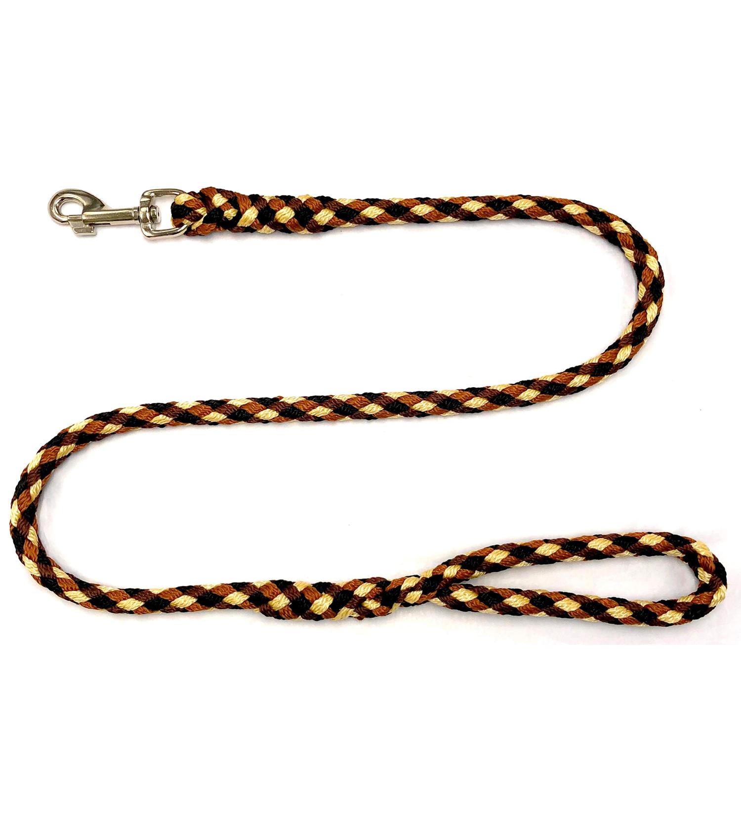 Dog leash large dogs jumbo with hand loop up to 80 kg / guide leash / training line / training line very stable 17 colors (4m brownie (brown-hell brown beige)) 4m brownie (brown-bright brown beige))