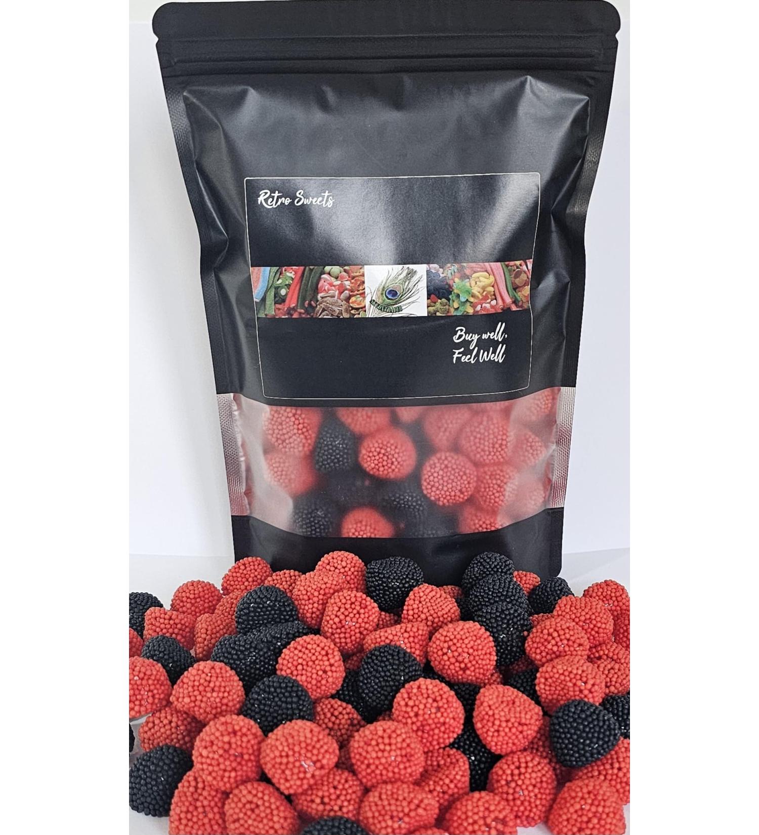 Crunchy Blackberry and Raspberry Sweets - 500g bag small Blackberries and Raspberries Bobbly Sweets by skvdntrade8 (Blackberry and Raspberry 500g) Blackberry and Raspberry 500g - Buy Online on SooperMarket.com