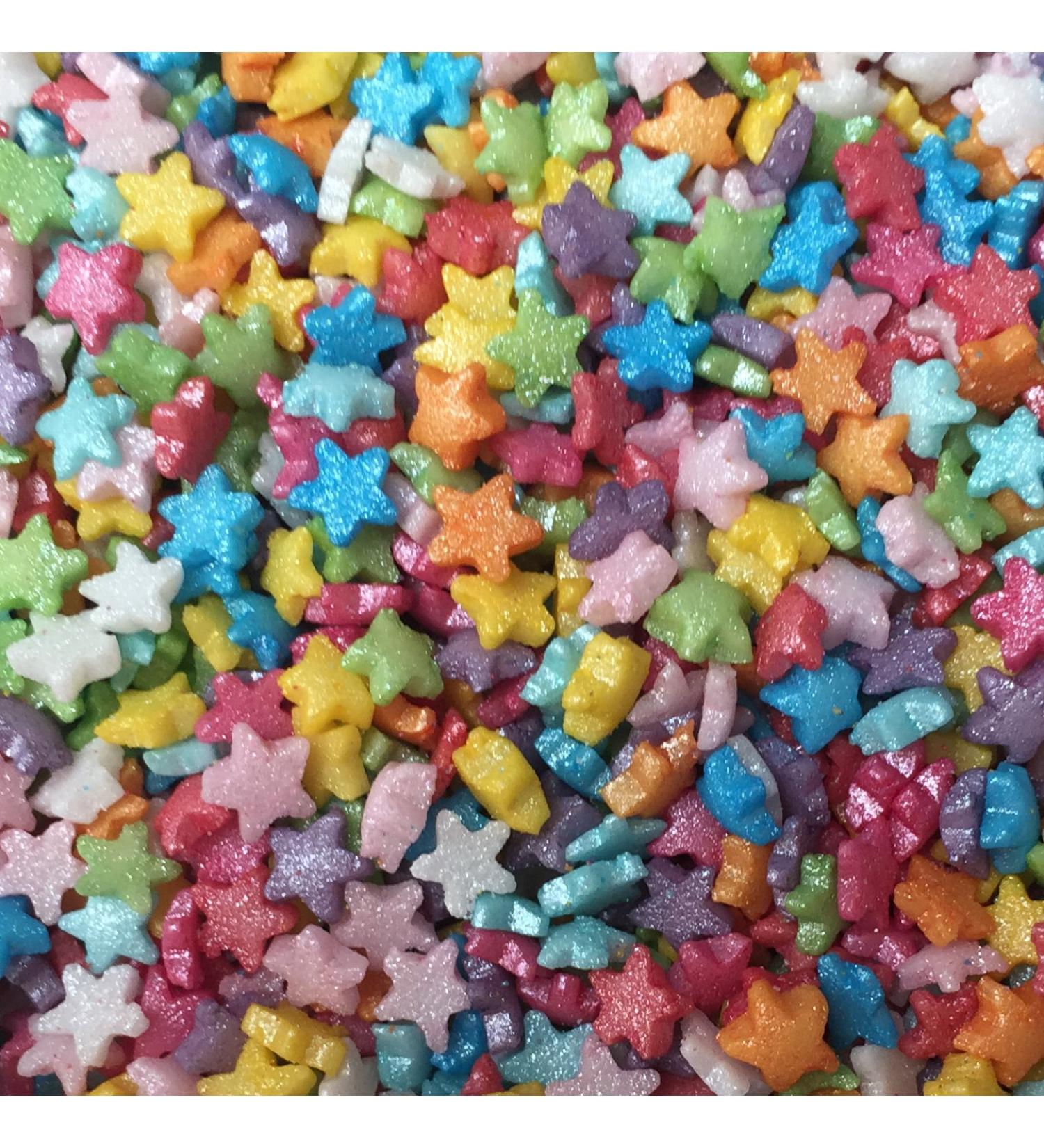 Twist Ingredients - Glimmer Stars Mini Rainbow - Resealable 800g pouch. Versatile stars are ideal for making your cakes bakes desserts and ice creams the star of the show (Mini Rainbow) - Buy Online on SooperMarket.com