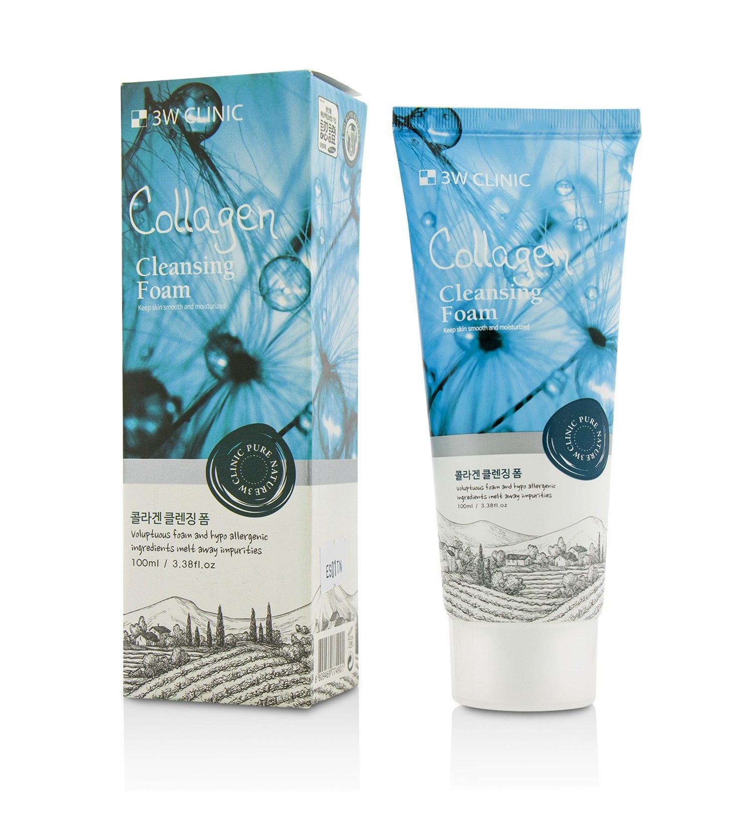 Buy 3W Clinic Collagen Cleansing Foam 100ml - Deep Cleanser for Youthful Skin | International Shipping Available - Buy Online on SooperMarket.com