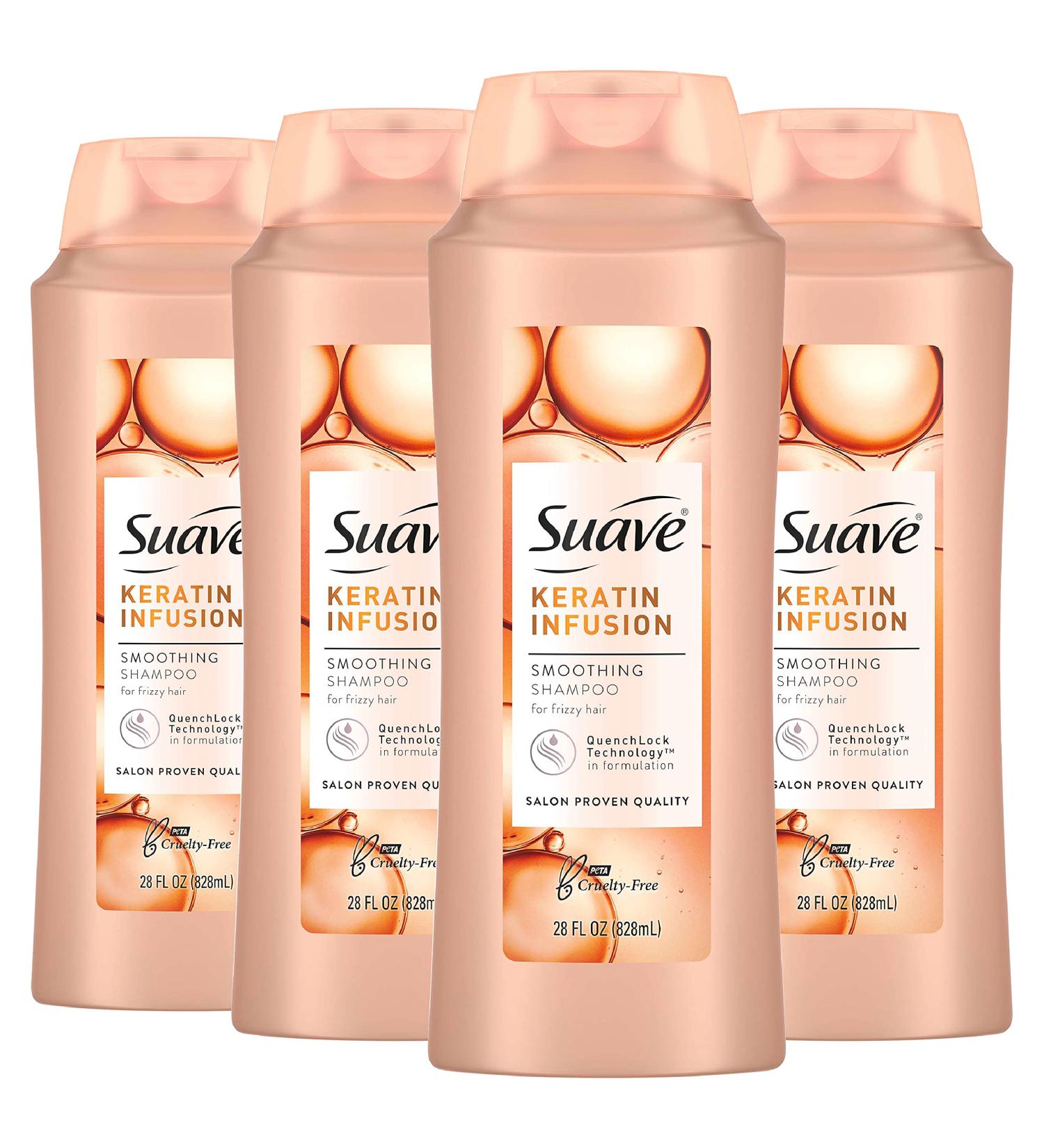 Suave Professionals Keratin Infusion Smoothing Shampoo for Dry Hair - 28 Fl Oz (Pack of 4) - Buy Online on SooperMarket.com