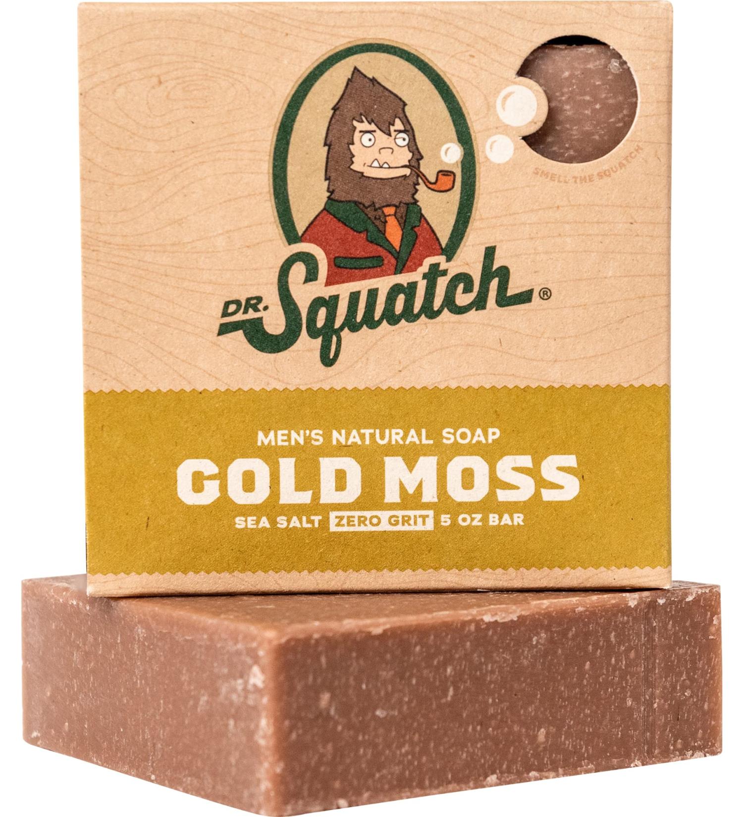 Dr. Squatch Zero Grit Gold Moss Men's All-Natural Bar Soap - Buy Online on SooperMarket.com