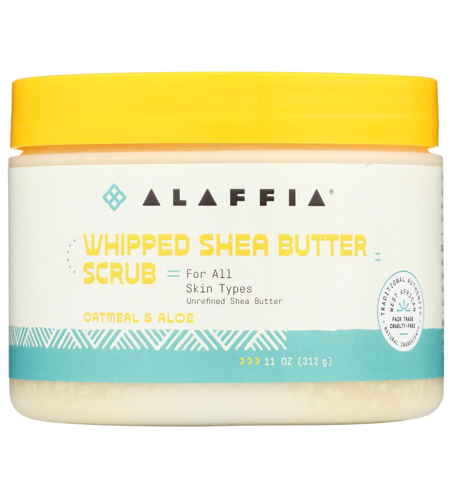 Alaffia Oatmeal & Aloe Whipped Shea Butter Scrub 11 OZ