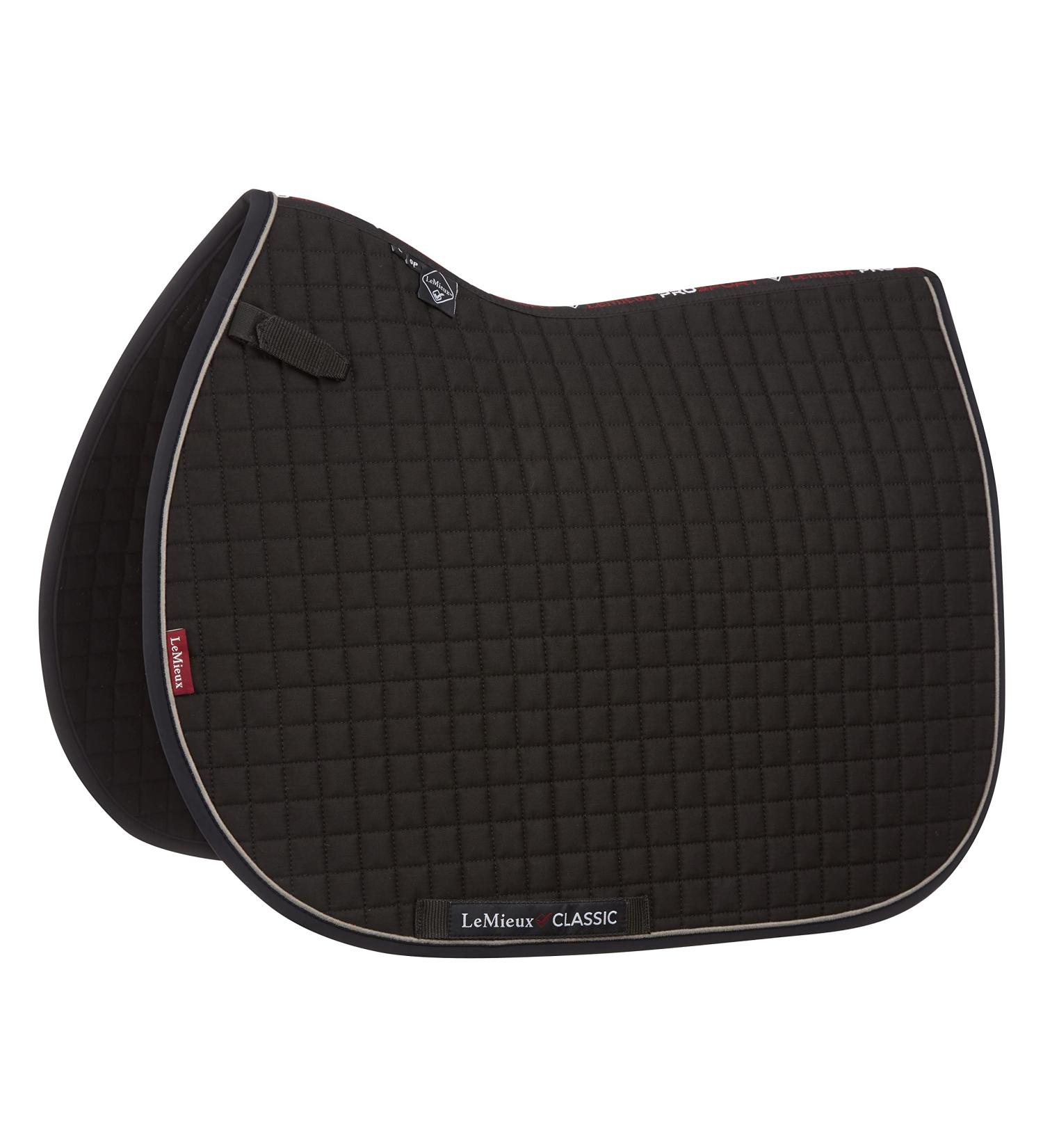 LeMieux Show Jumping Saddle Pad - Premium English Equestrian Riding Equipment - Classic Square Black Design - Buy Online on SooperMarket.com