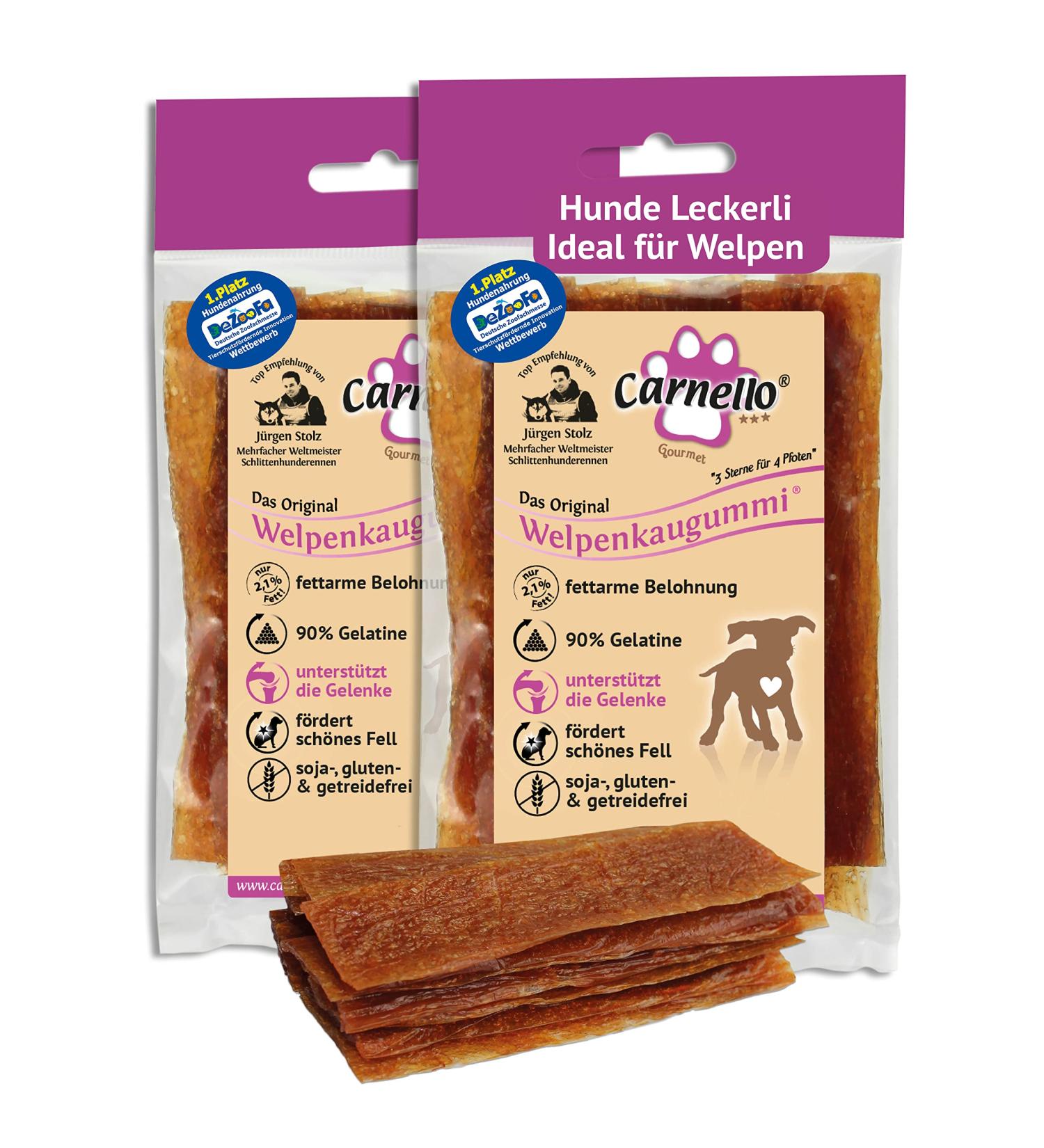 Carnello Grain-Free Puppy Treats - 2 x 60g Chicken Chewing Bones | Healthy Dog Chews & Snacks - Buy Online on SooperMarket.com