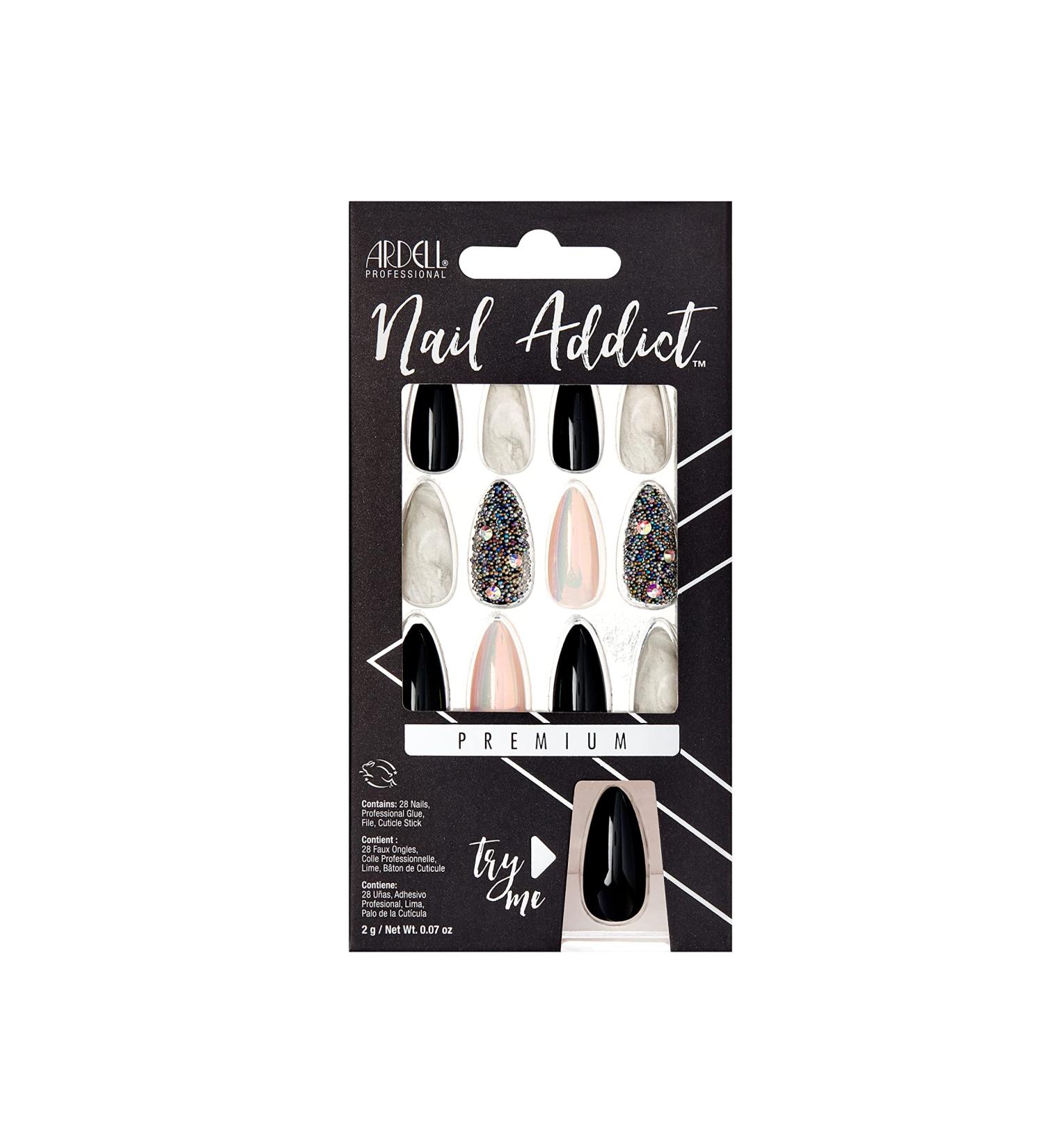 Ardell Nail Addict Premium Marble & Diamonds Artificial Nail Set - Buy Online on SooperMarket.com