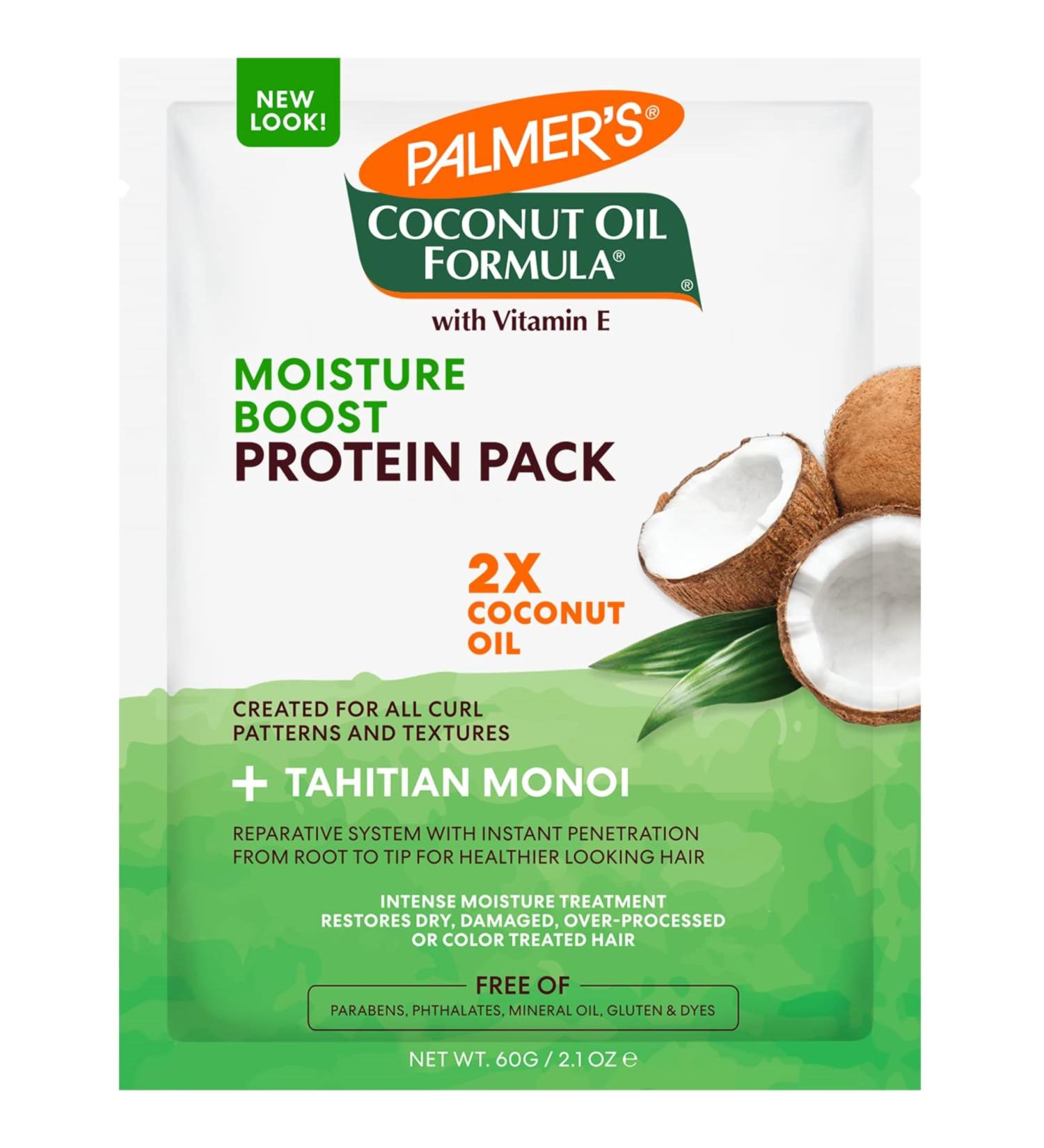 Palmers Coconut Oil Deep Conditioning Protein Pack - 4 x 2.1 Oz | Hydrate & Repair Hair - Buy Online on SooperMarket.com