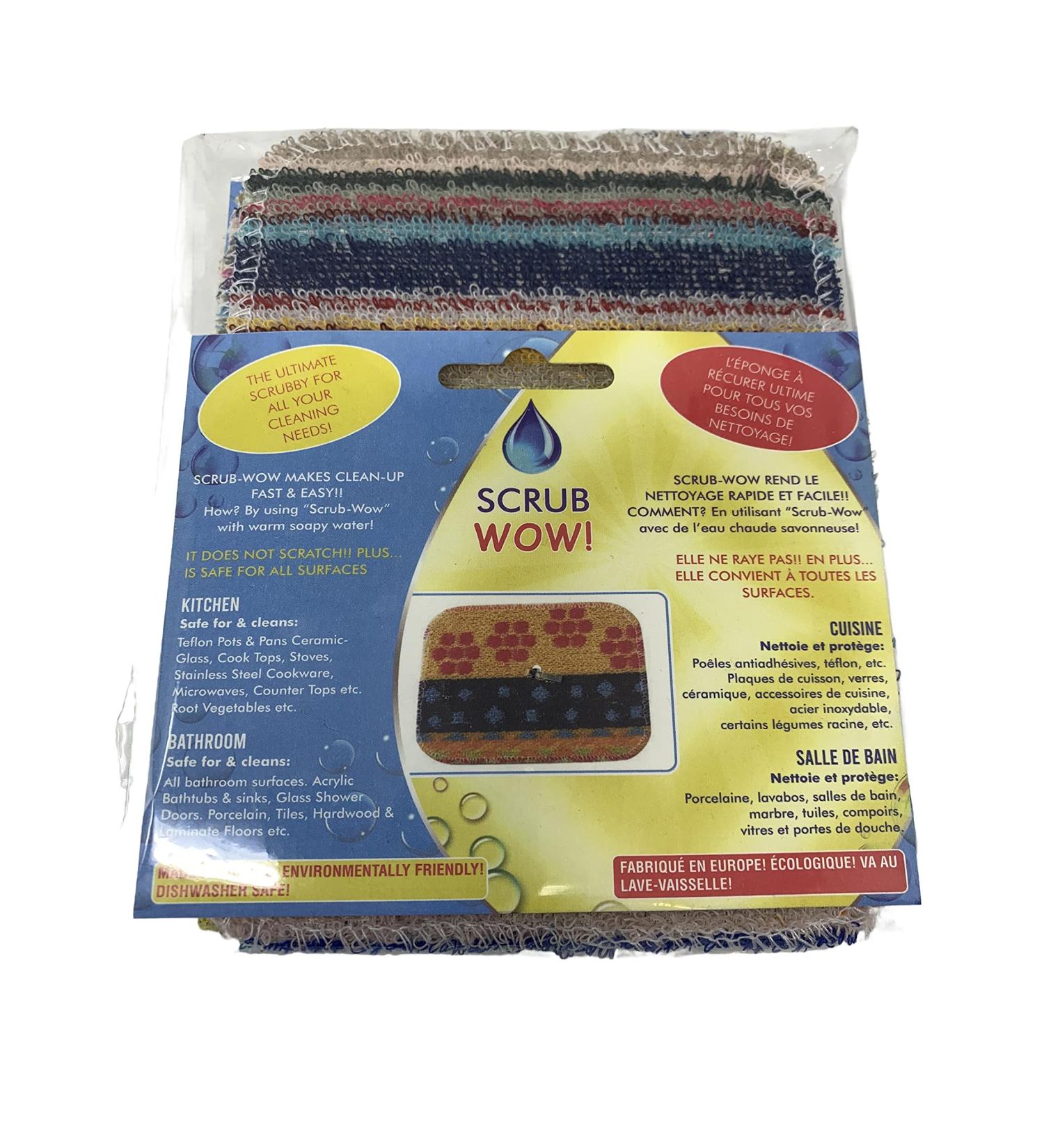 Scrub-Wow Scrubbys Extreme Value 4 Pack - All Stripes Designs (Free Scrubby) - Environmentally Friendly & Dishwasher Safe - Made in Europe - Buy Online on SooperMarket.com
