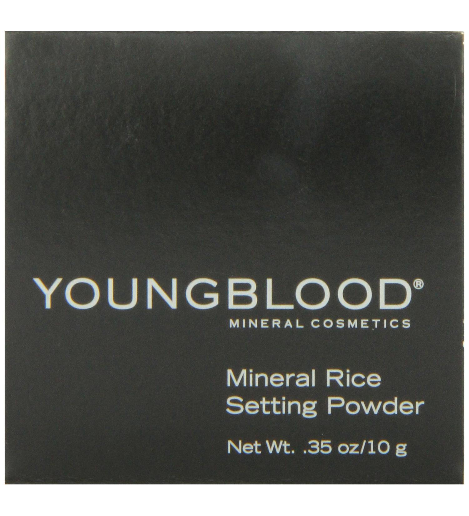 Youngblood Clean Luxury Cosmetics Loose Mineral Rice Setting Powder - Medium (0.35 oz) | Vegan & Cruelty-Free Formula for Translucent, Matte, and Natural Acne-Prone Skin - Buy Online on SooperMarket.com