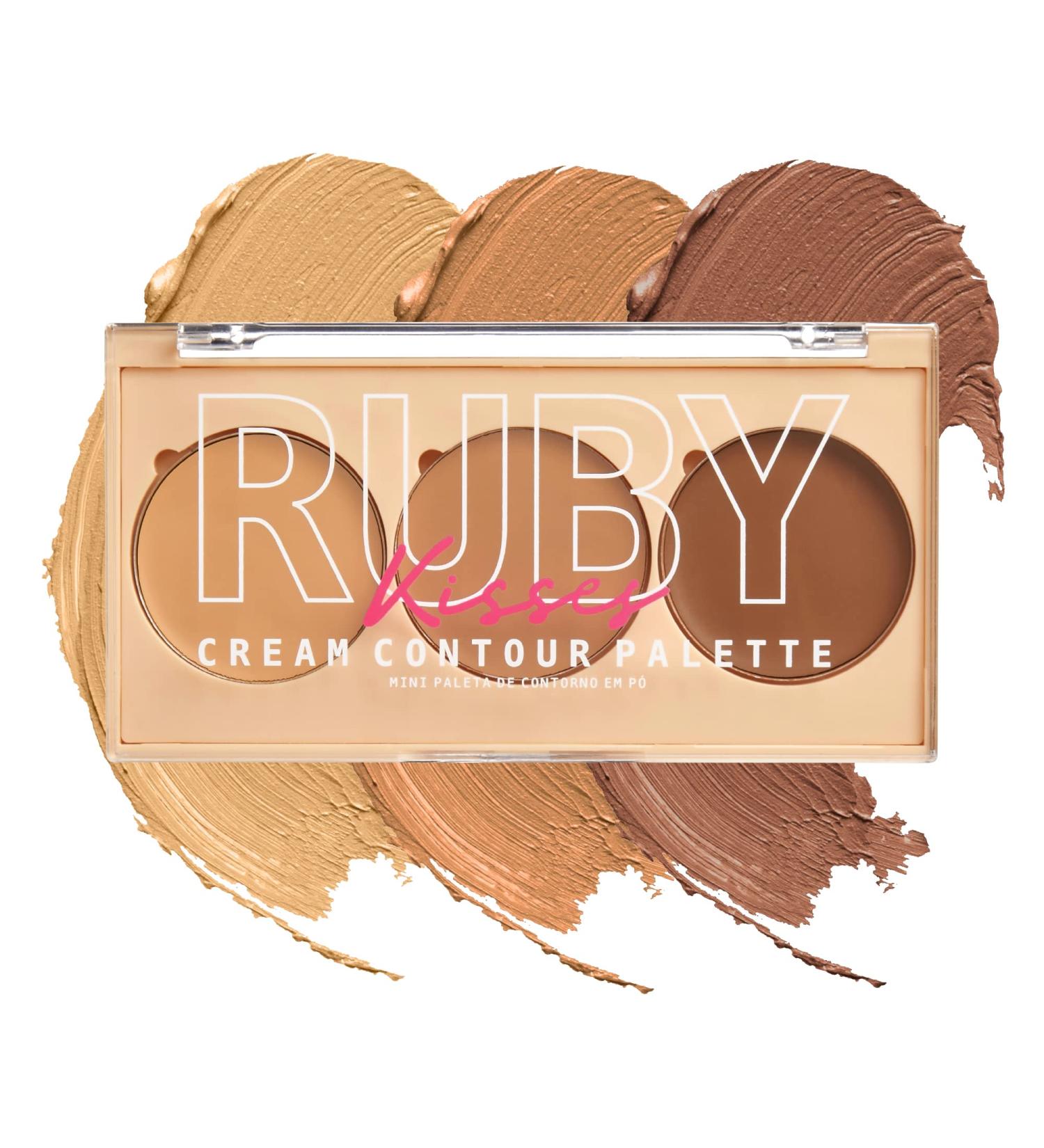 Ruby Kisses 3-in-1 Contour Palette for Oily and Dry Skin - Light - Buy Online on SooperMarket.com