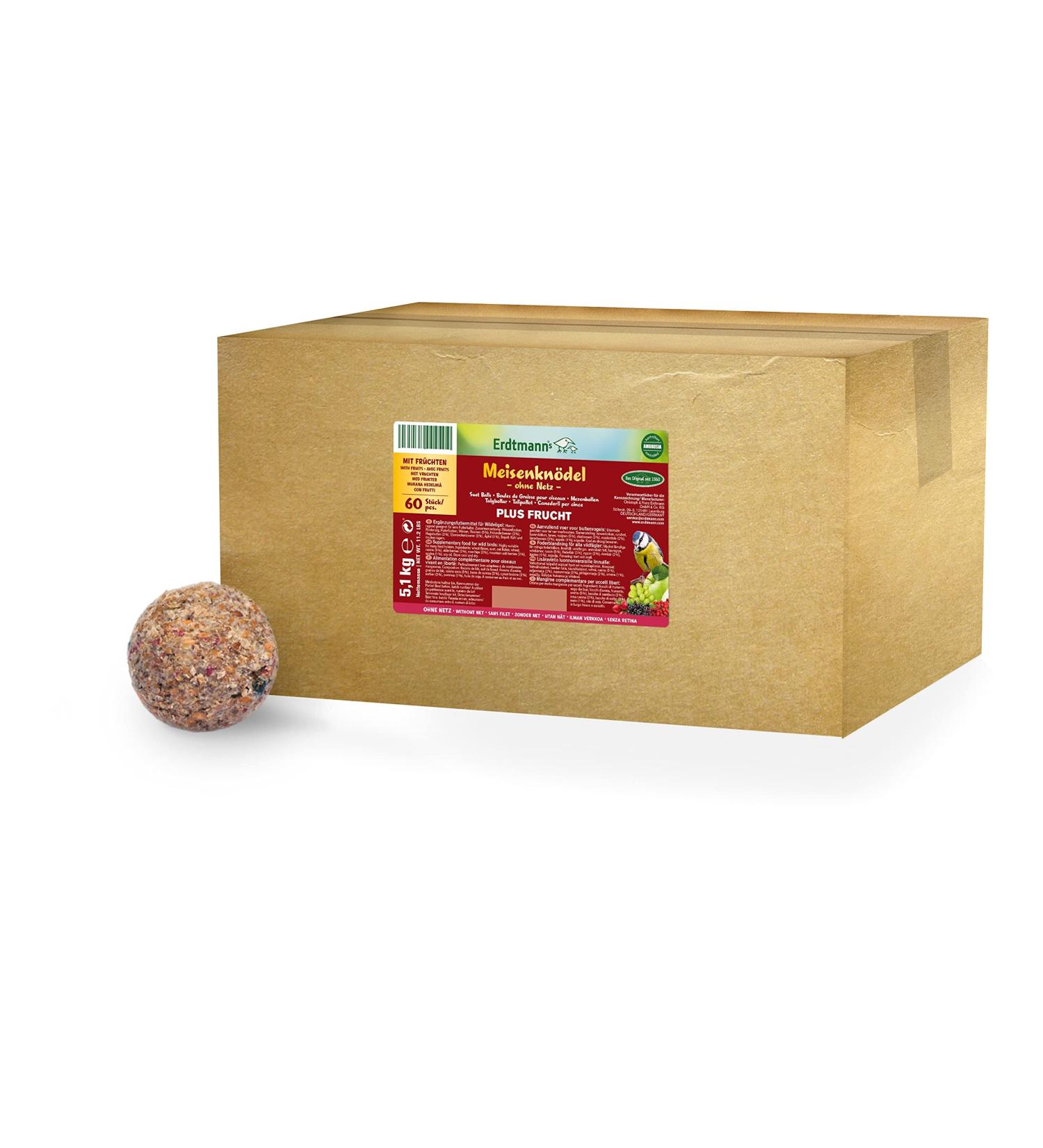 Erdtmanns 60 Meisenkn del - Premium Wild Bird Fruit Feed | High Fruit Content & Eco-Friendly Ingredients - Buy Online on SooperMarket.com